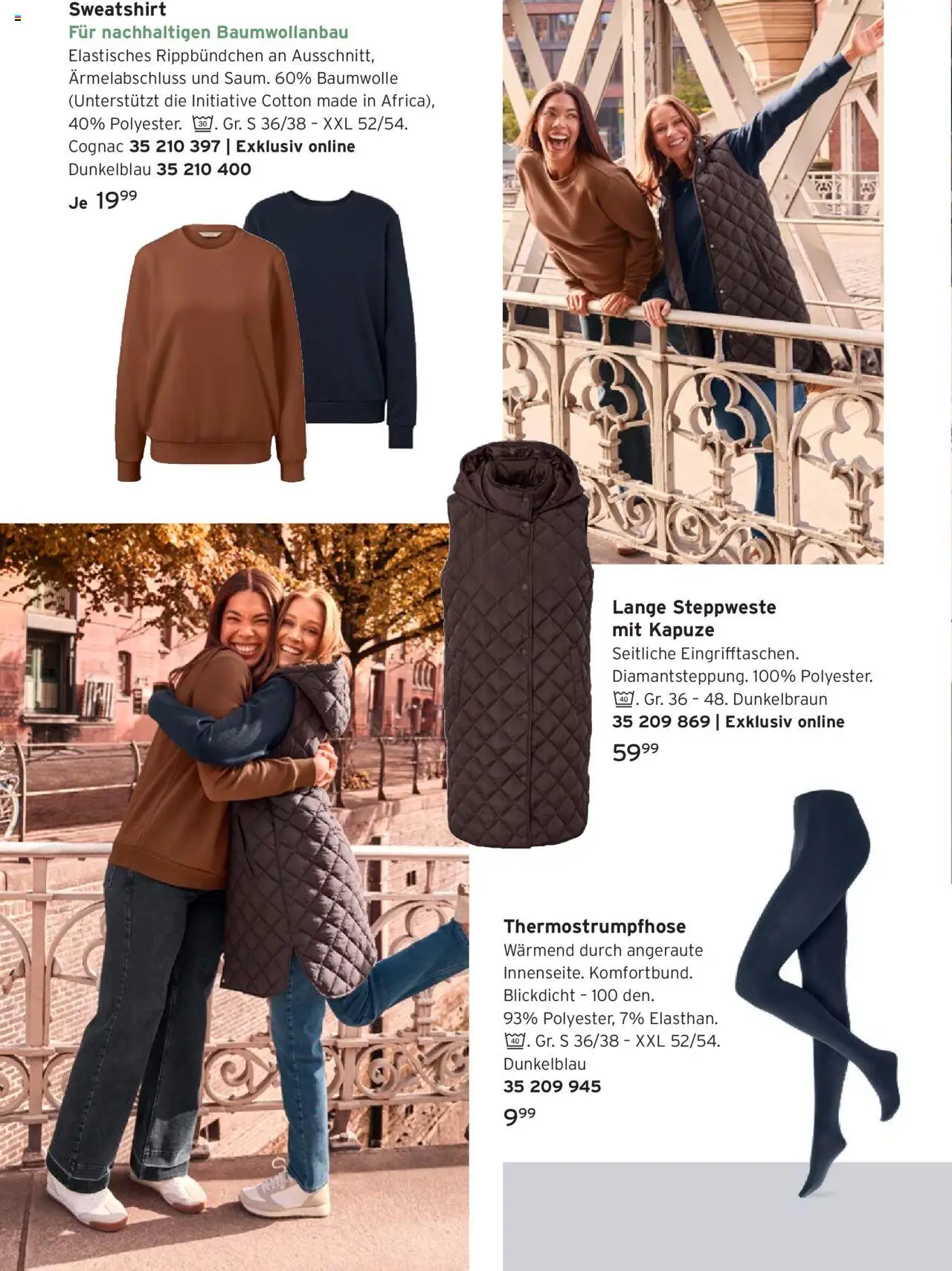 Prospekt Tchibo Happy Herbst für alle – gültig ab 24.09.2025 | Seite: 4 | Produkte: Sweatshirt, Steppweste