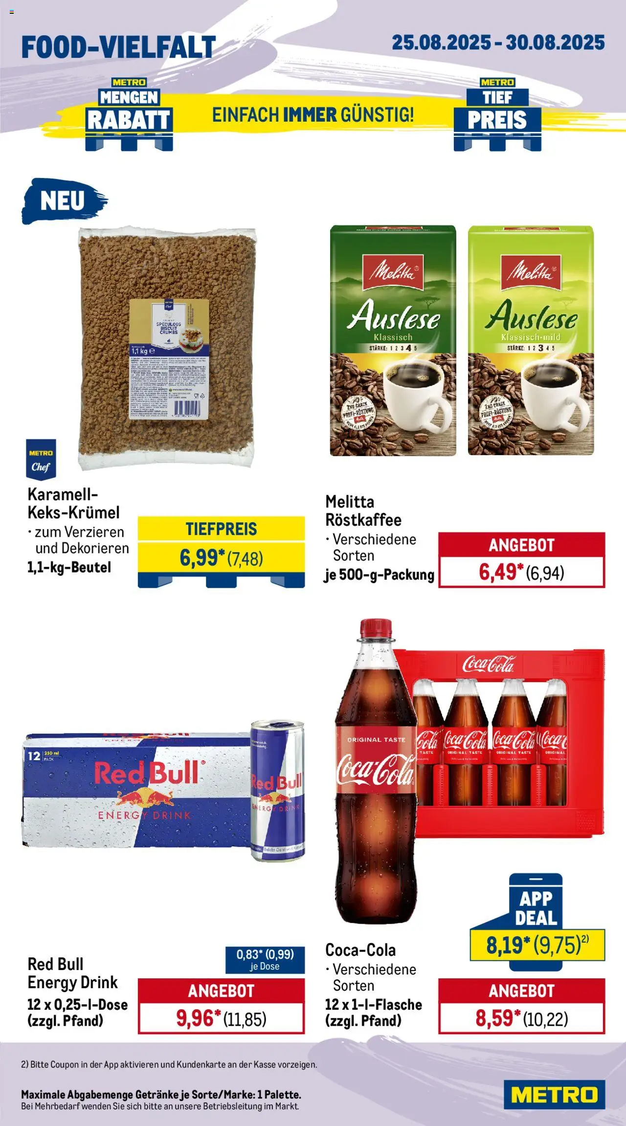 Metro Wochen-Angebote Gastro - gültig ab dem 25.08.2025 | Seite: 16 | Produkte: HP, Melitta, Red bull, Cola