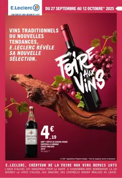E.Leclerc - Prévisualisation de E.Leclerc - Foire aux Vins valide à partir de 27.09.2025