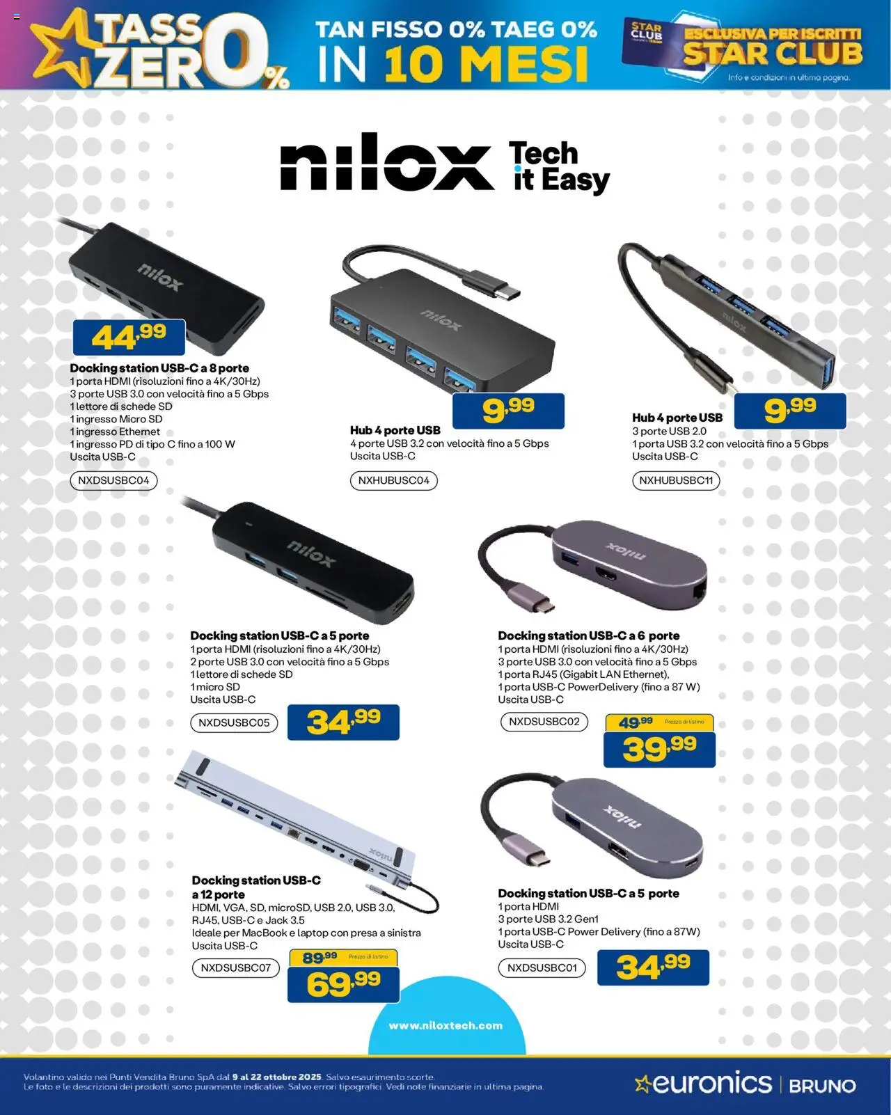 Volantino Euronics del 09.10.2025 | Pagina: 8 | Prodotti: Laptop, USB, Macbook, Presa