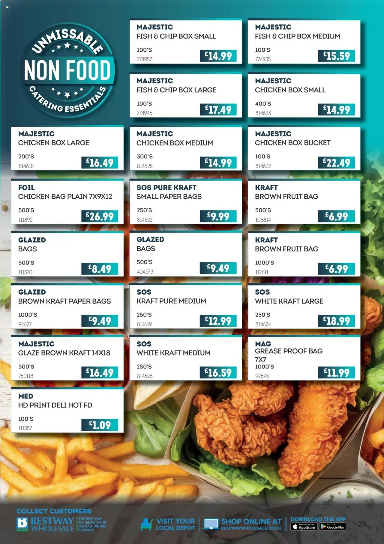 {H1} | Page: 29 | Products: Chicken, Box, Fish, Bag