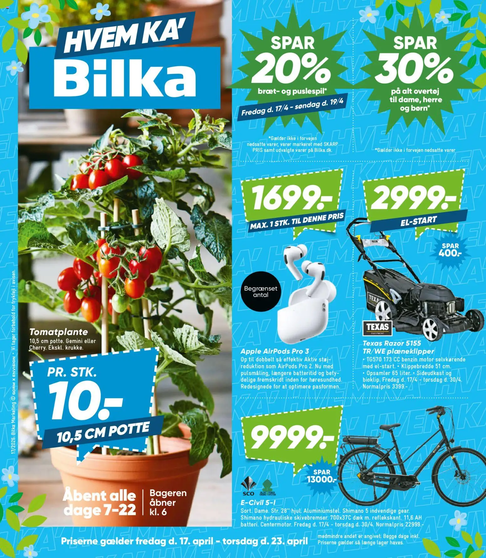 Bilka tilbudsavis – gyldig fra 17.04.2026 | Side: 1 | Produkter: Airpods, Søm