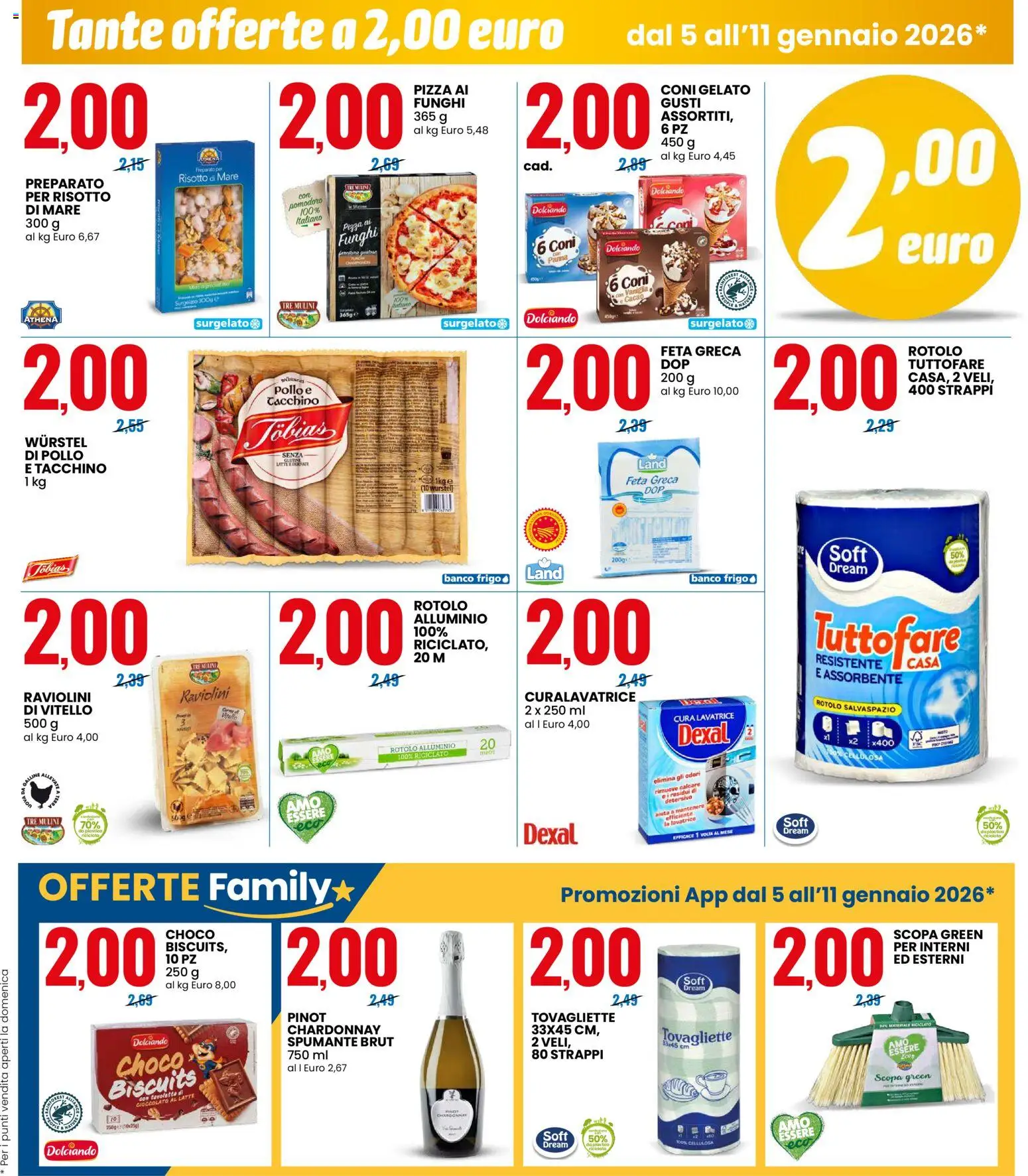 Volantino Eurospin del 05.01.2026 | Pagina: 5 | Prodotti: Pollo, Panna, Gelato, Funghi