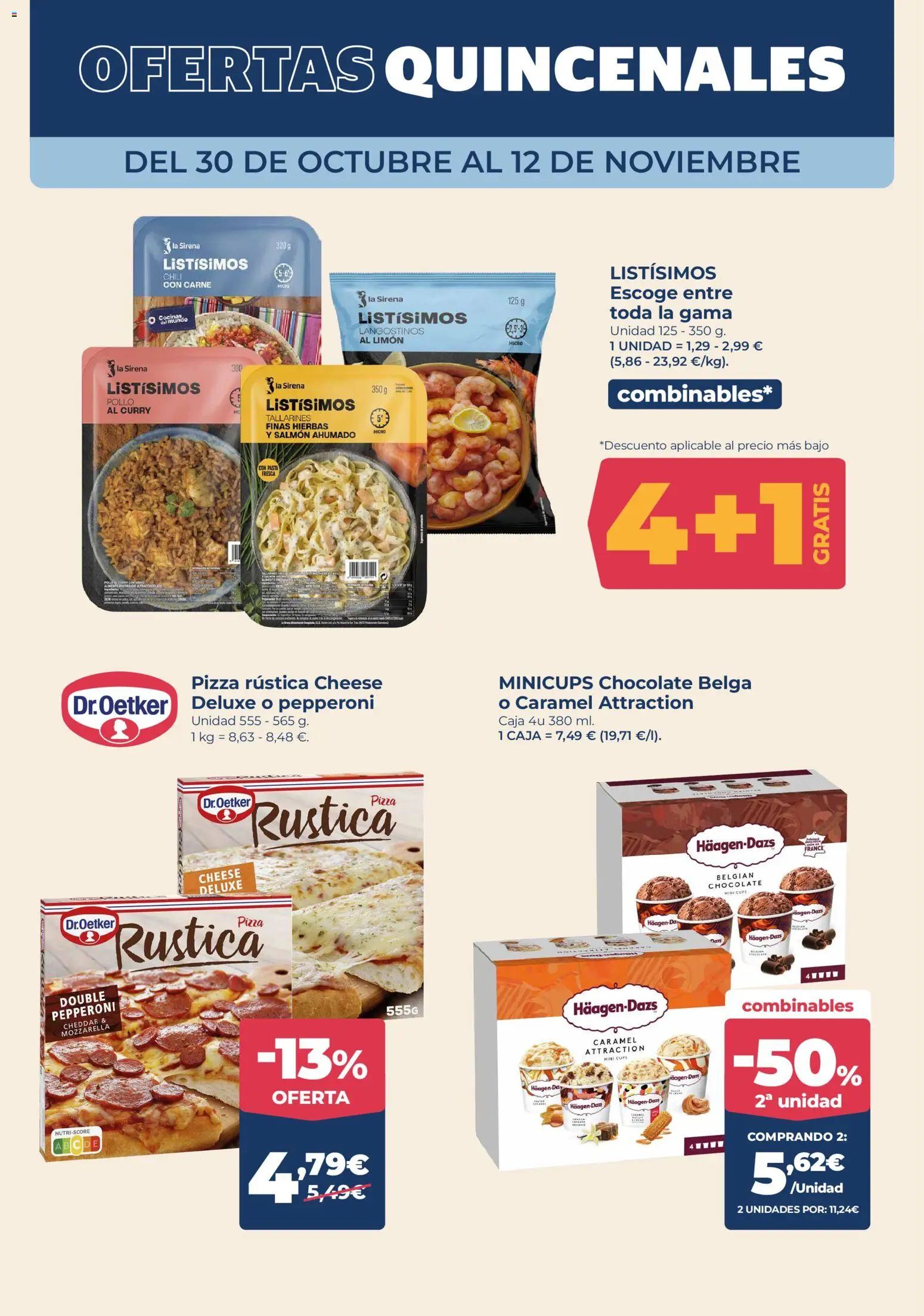 La Sirena folleto │ válido desde el 30.10.2025 | Página: 4 | Productos: Chocolate, Pasta, Salmón ahumado, Caja