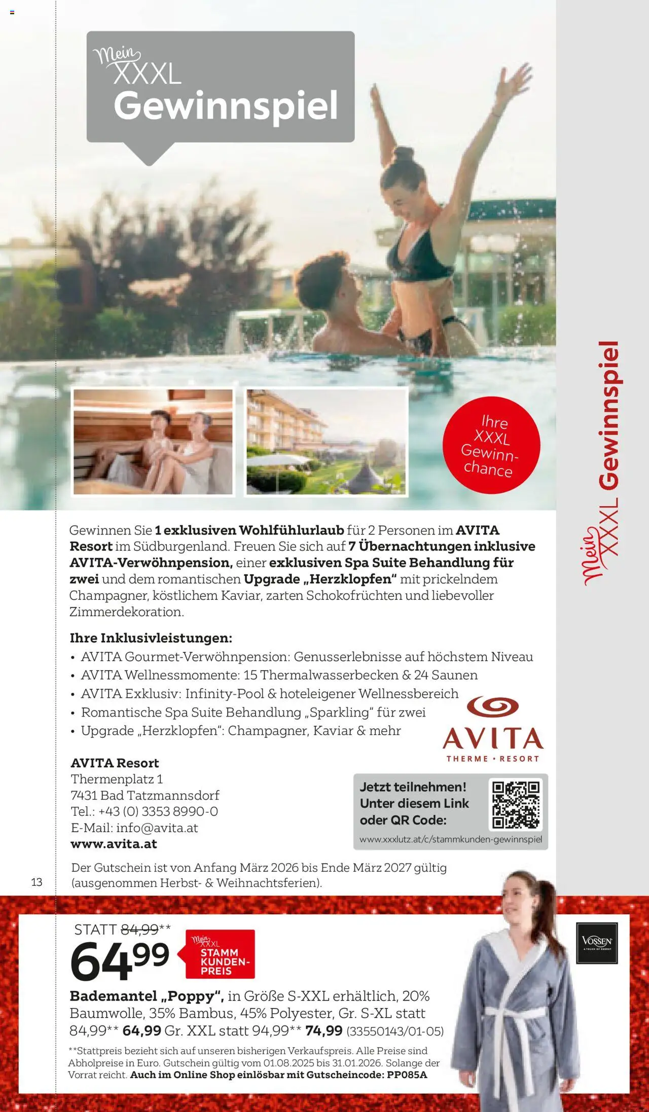 XXXLutz Preisepass gültig ab 01.08.2025 | Seite: 13 | Produkte: Bademantel, Bad