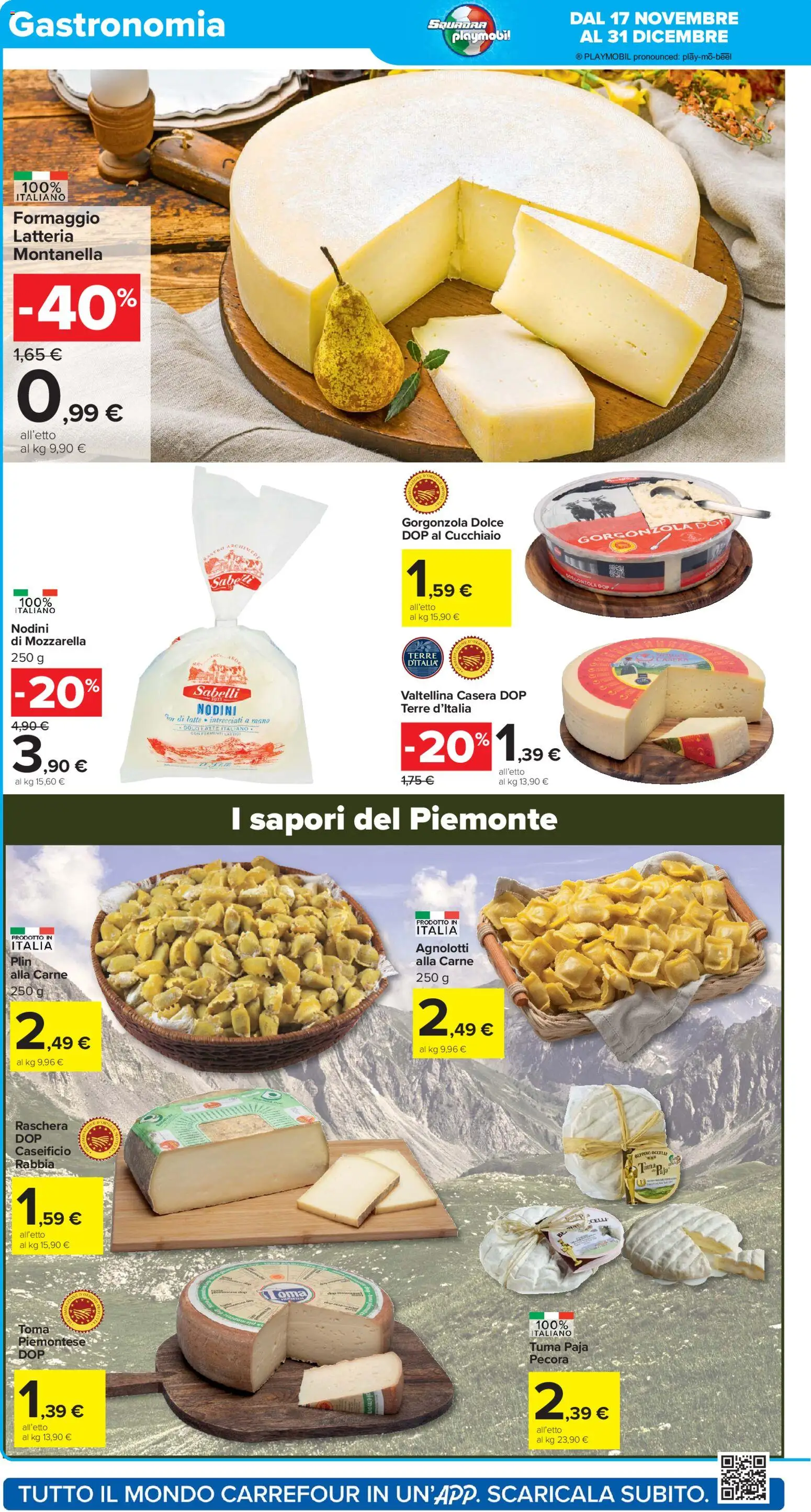 Volantino Carrefour del 17.11.2025 | Pagina: 8 | Prodotti: Mozzarella, Formaggio, Gorgonzola