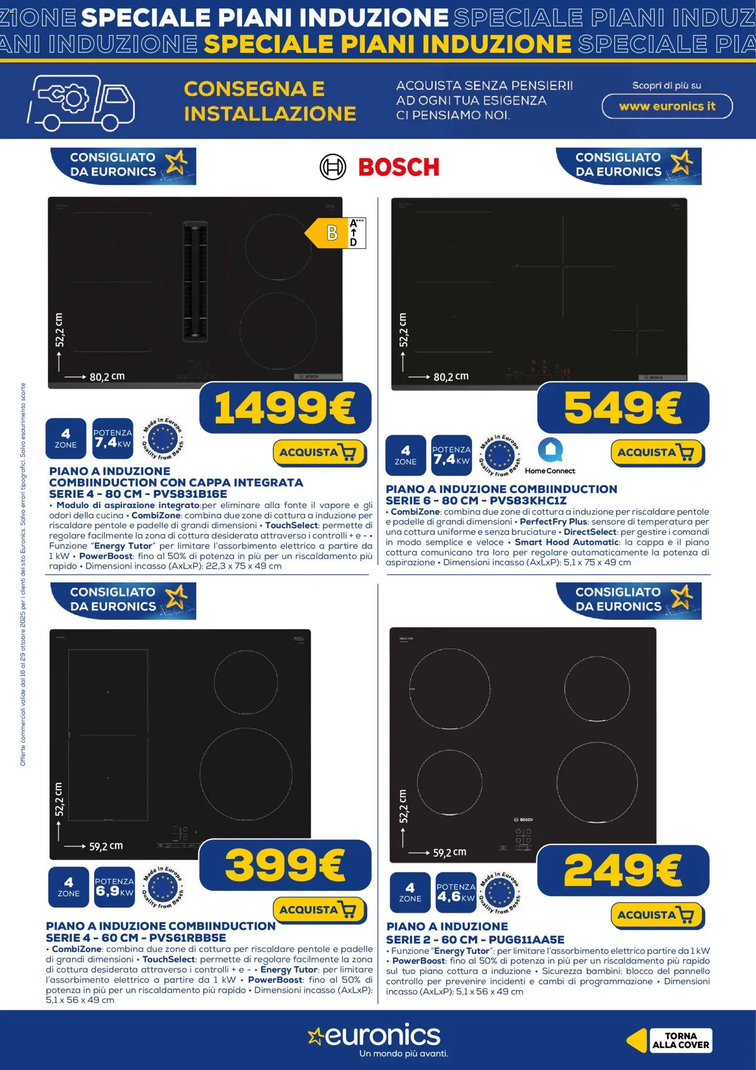 Volantino Euronics del 16.10.2025 | Pagina: 3 | Prodotti: Piano cottura