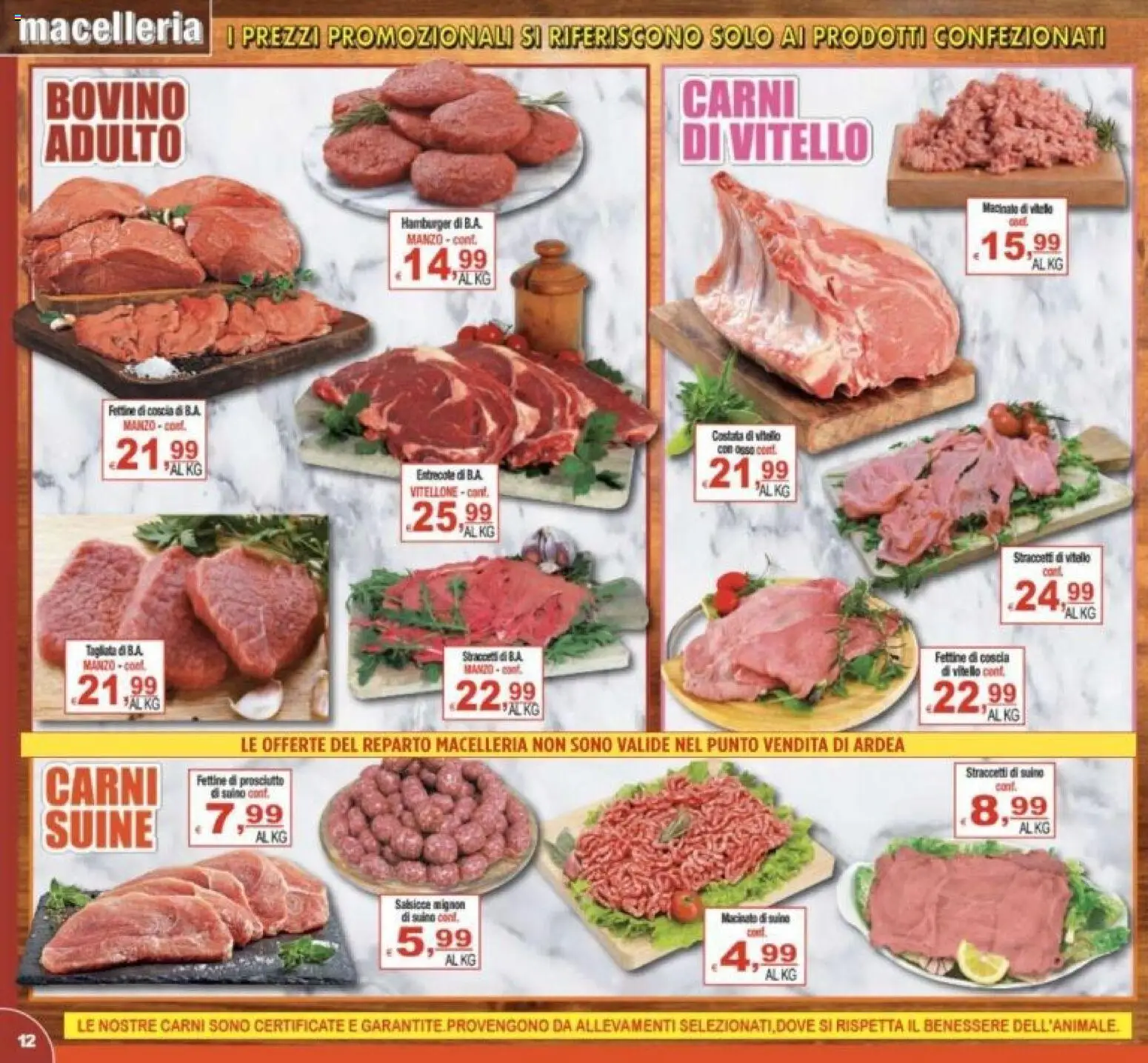 Volantino CTS del 07.04.2026 | Pagina: 12 | Prodotti: Prosciutto, Vitello, Hamburger, Macinato