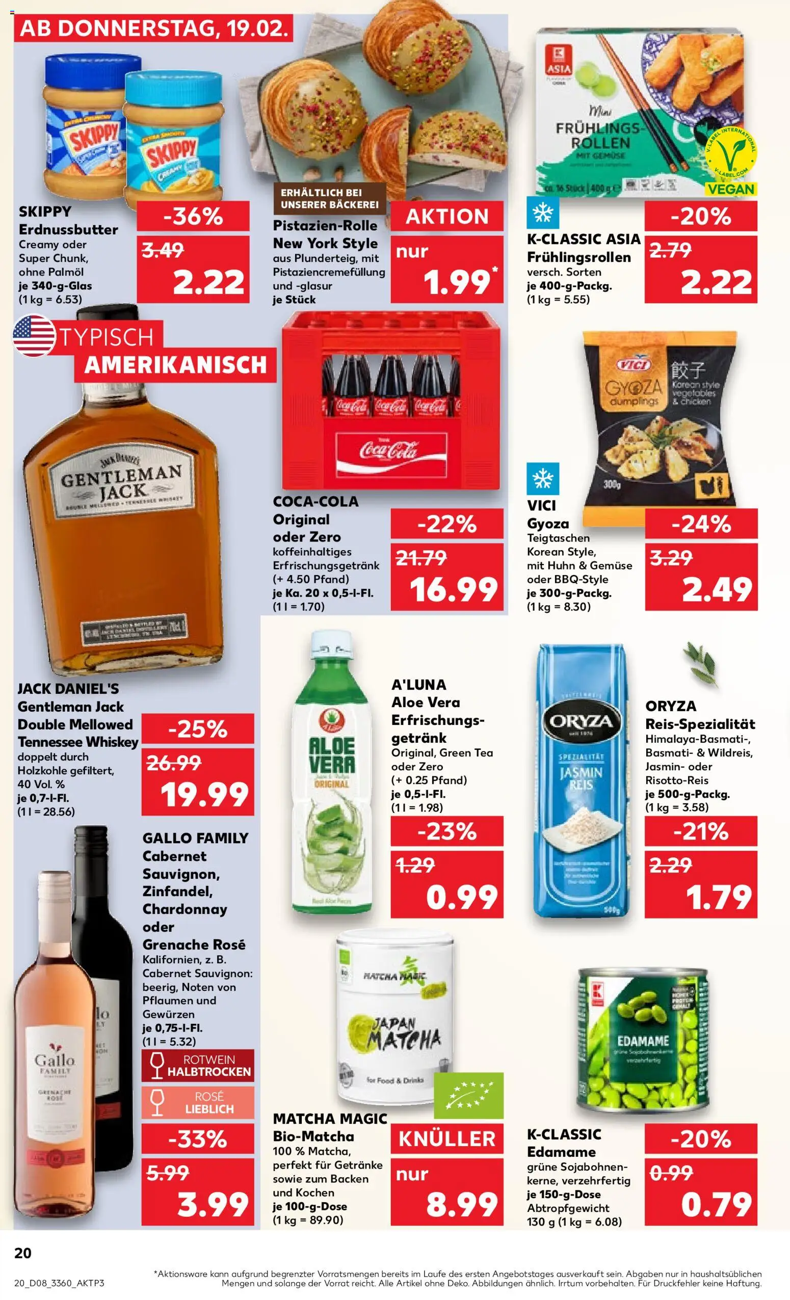 Kaufland prospekt Berlin	 – gültig ab 22.02.2026 | Seite: 20 | Produkte: Coca cola, Cola, Reis, Whiskey