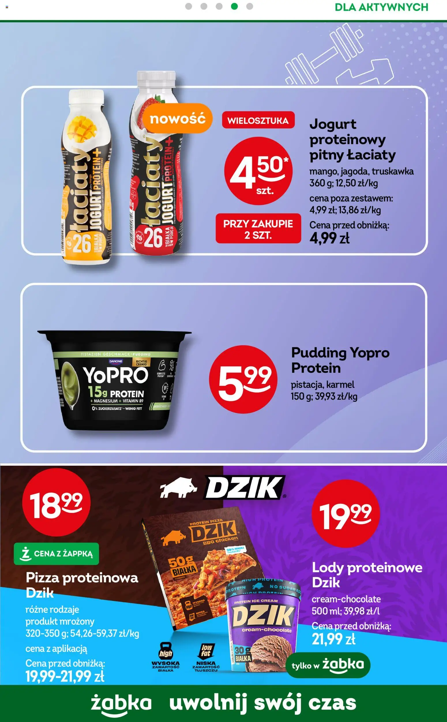 Żabka Gazetka od 05.11.2025 | Strona: 63 | Produkty: Jogurt, Lody proteinowe, Pizza, Lody
