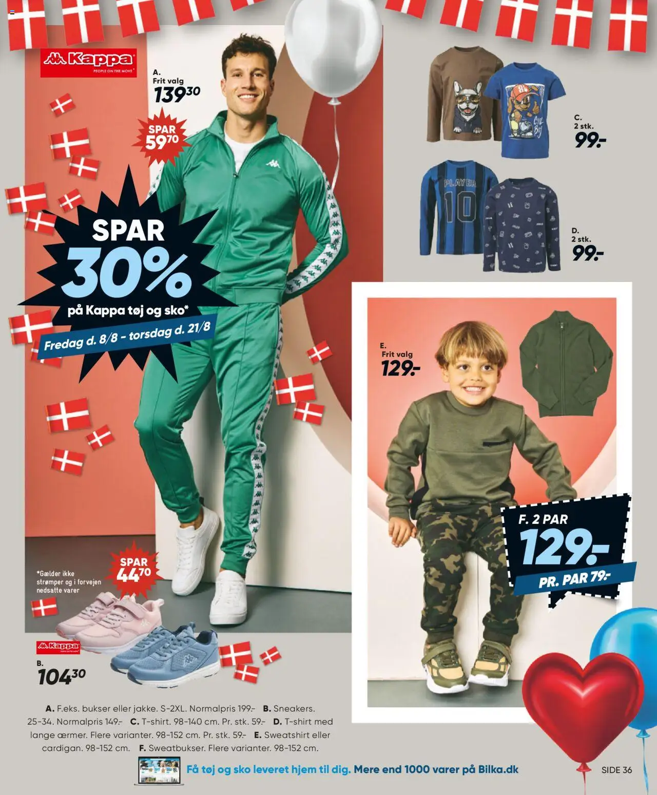 Bilka Tilbudsavis gyldig fra 08.08.2025 | Side: 53 | Produkter: Bukser, Sneakers, Strømper, Sko