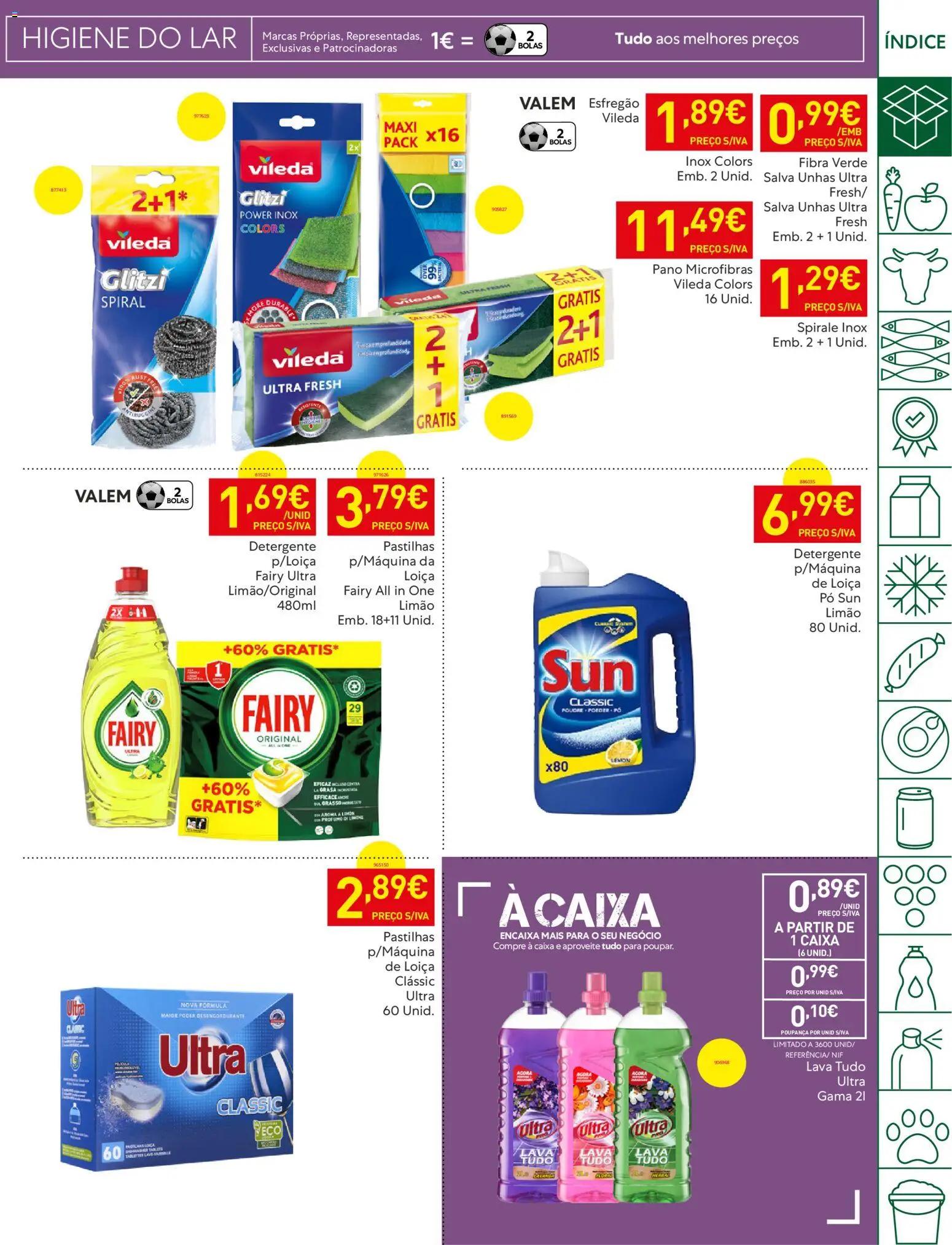 Recheio - Bons Negócios Madeira │ válido de 07.04.2026 | Página: 49 | Produtos: Esfregão, Pó, Detergente, Caixa