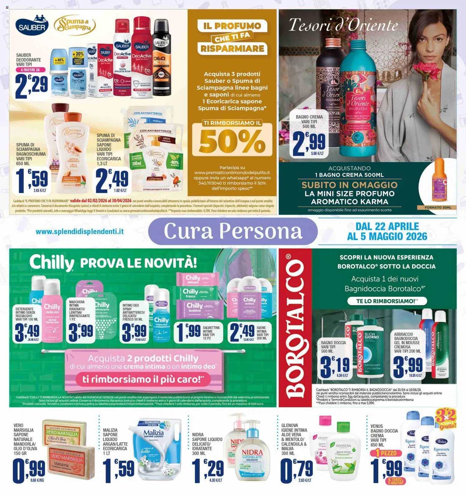 Volantino Splendidi e Splendenti del 22.04.2026 | Pagina: 2 | Prodotti: Tè, Latte, Bagno, Doccia