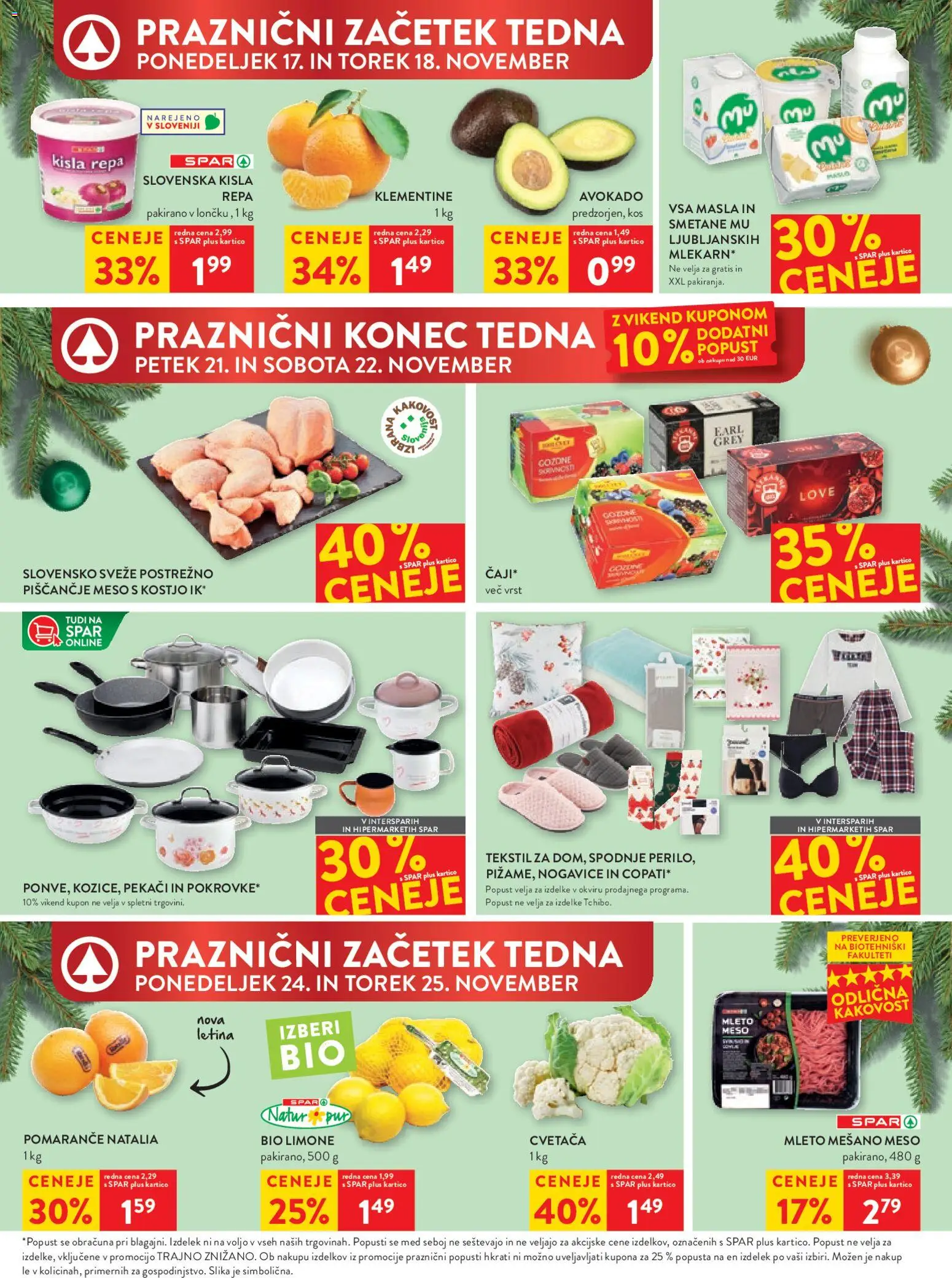 Novi Spar katalog ponudbe – veljaven od 19.11.2025 | Stran: 48 | Izdelki: Mleto meso, Kos, Pomarance, Nogavice