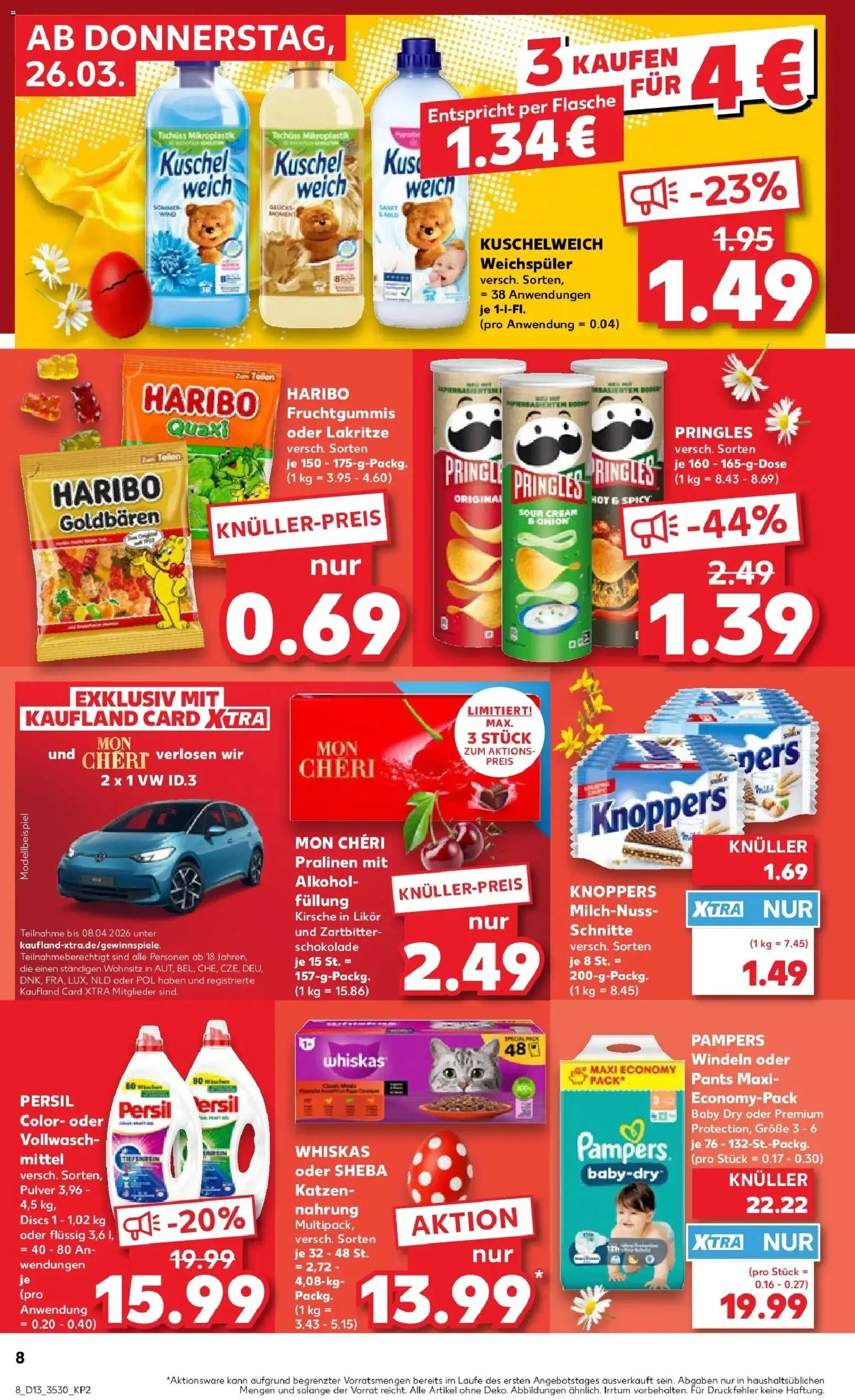 Kaufland Prospekt Bautzen	 – gültig ab 26.03.2026 | Seite: 8 | Produkte: Haribo, Likör, Whiskas, Mon cheri