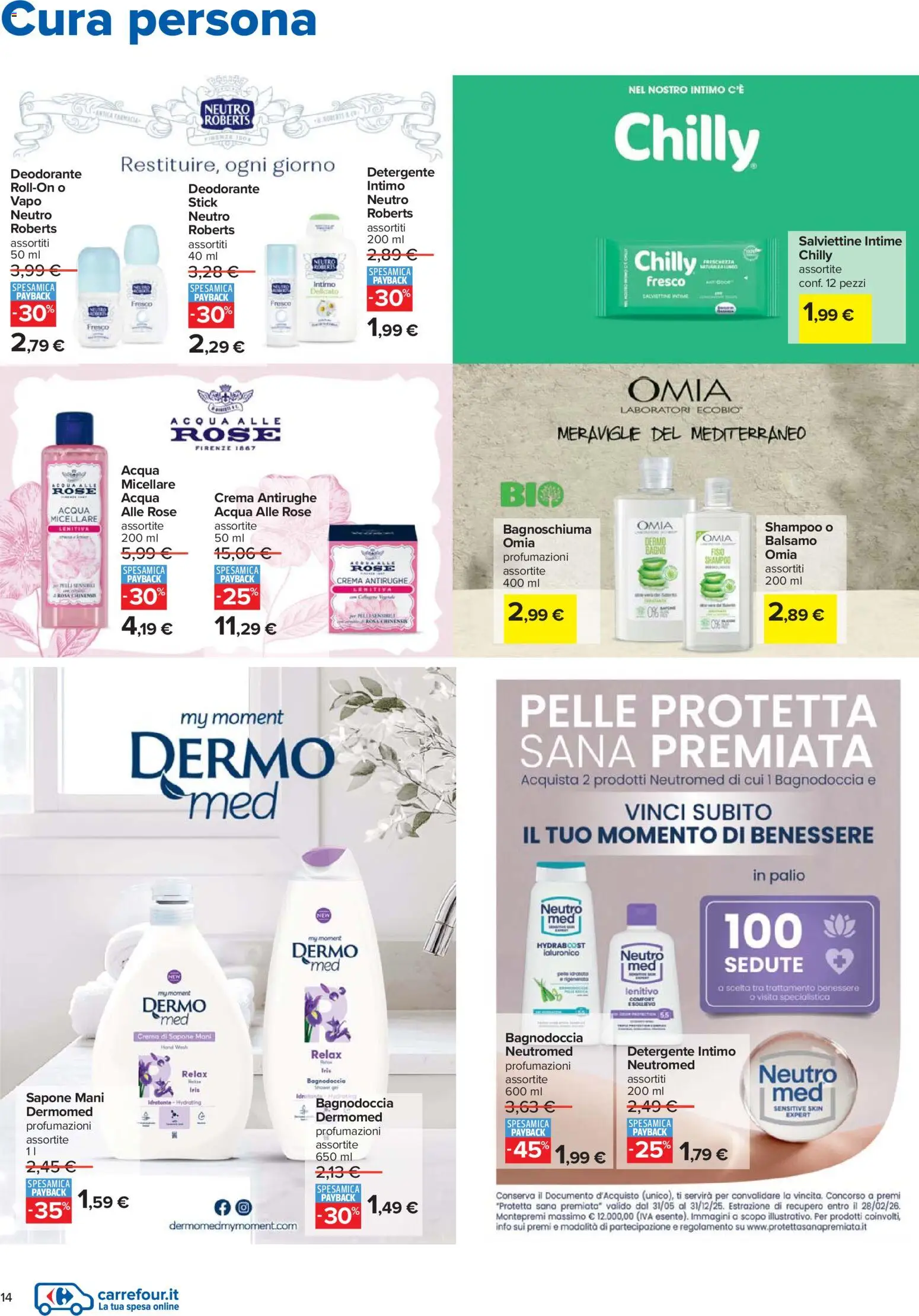 Volantino Carrefour del 27.12.2025 | Pagina: 14 | Prodotti: Crema, Deodorante, Detergente intimo, Detergente