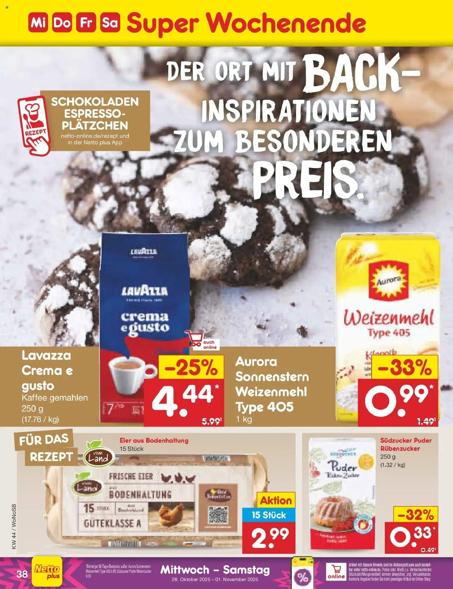 Netto Marken-Discount prospekt Pirna	 – gültig ab 27.10.2025 | Seite: 42 | Produkte: Lavazza, Eier, Kaffee, Weizenmehl