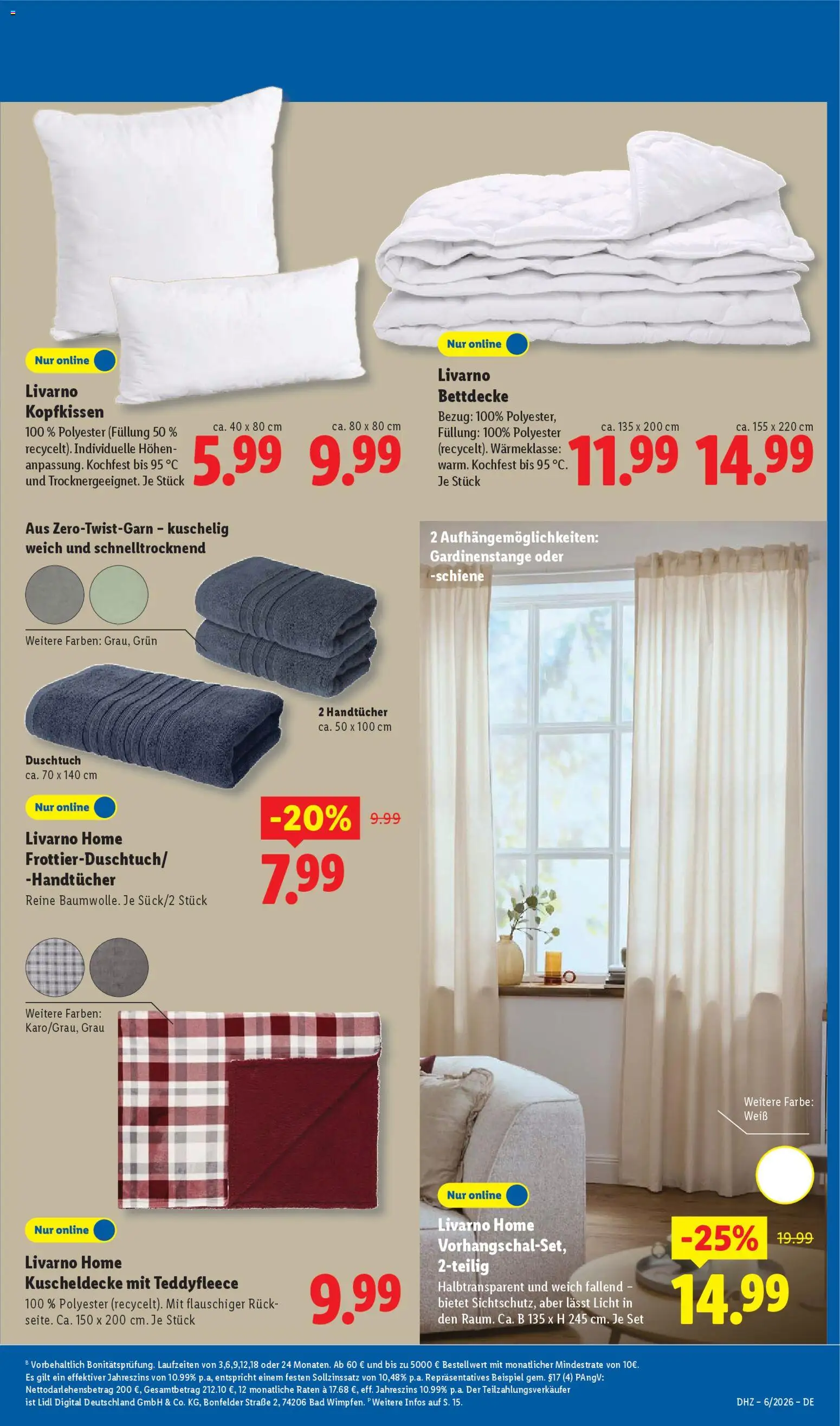 Lidl Prospekt Dornstetten – gültig ab 02.02.2026 | Seite: 29 | Produkte: Bad, Bettdecke, Kopfkissen