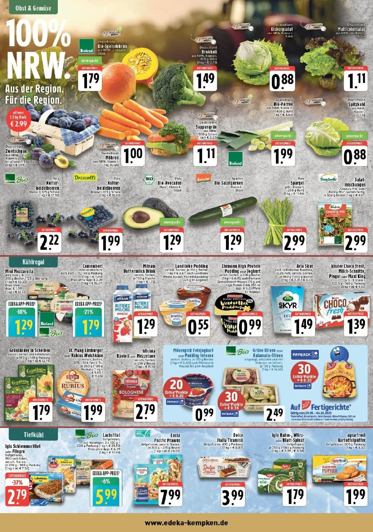 Edeka prospekt Krefeld - Traar	 – gültig ab 28.09.2025 | Seite: 4 | Produkte: Buttermilch, Butter, Zwetschgen, Skyr