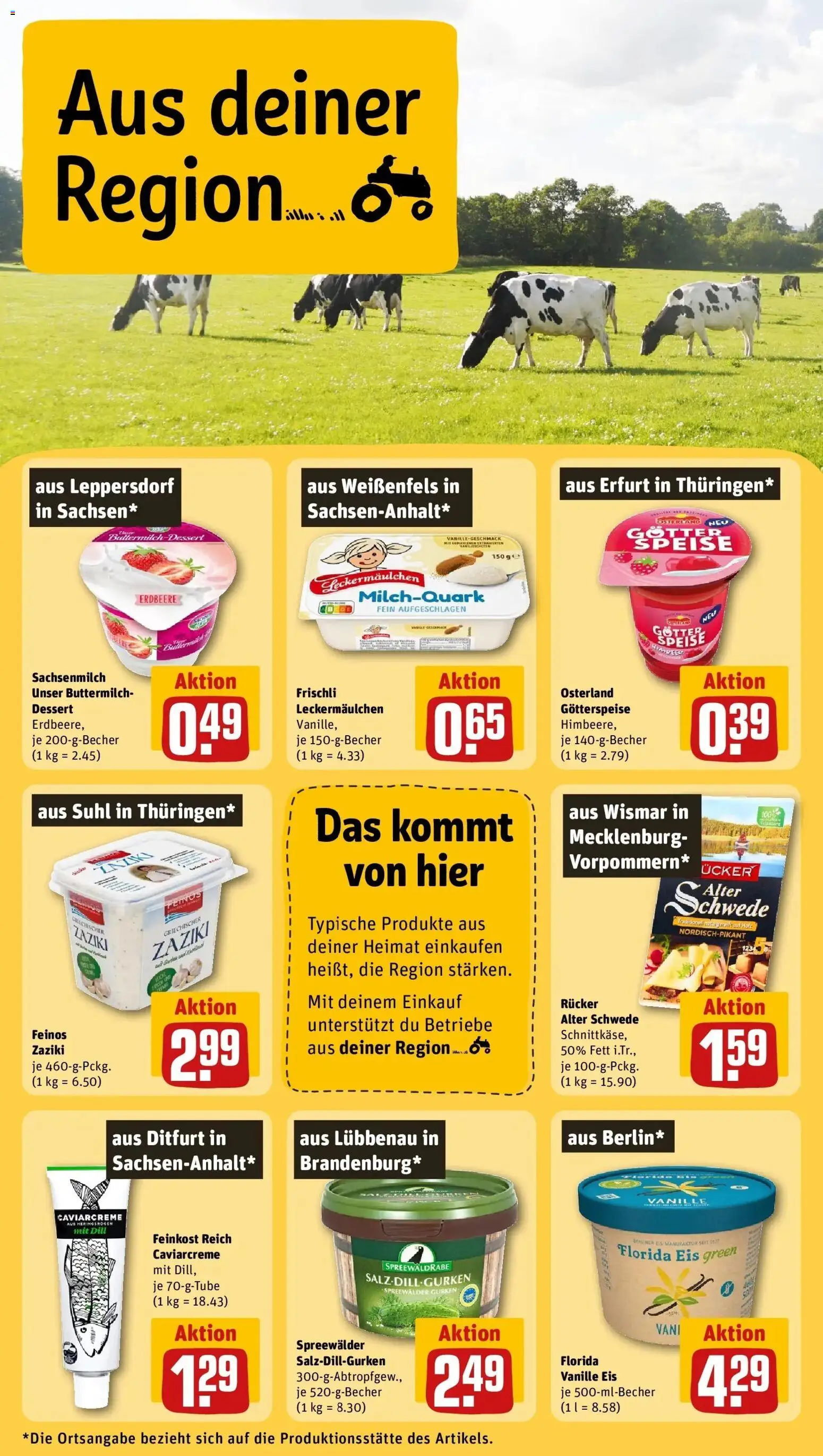 Rewe prospekt Schwielowsee / Caputh	 – gültig ab 22.02.2026 | Seite: 28 | Produkte: Buttermilch, Creme, Dill, Eis