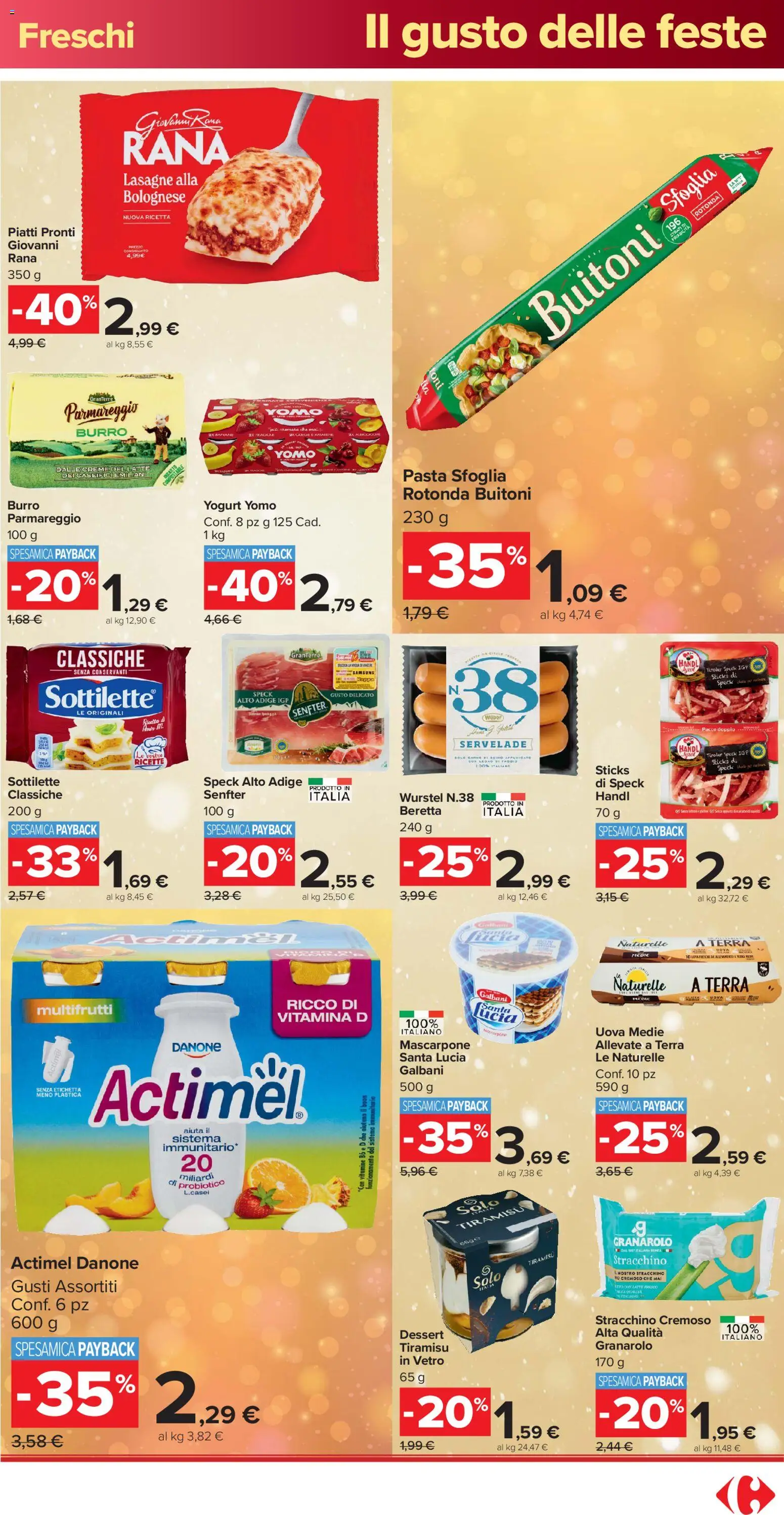 Volantino Carrefour del 16.12.2025 | Pagina: 21 | Prodotti: Latte, Pasta, Mascarpone, Terra