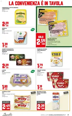Anteprima del volantino Volantino Borello Supermercati	 valido a partire dal 04.12.2025 | Pagina: 7 | Prodotti: Yogurt, Uova, Formaggio, Terra