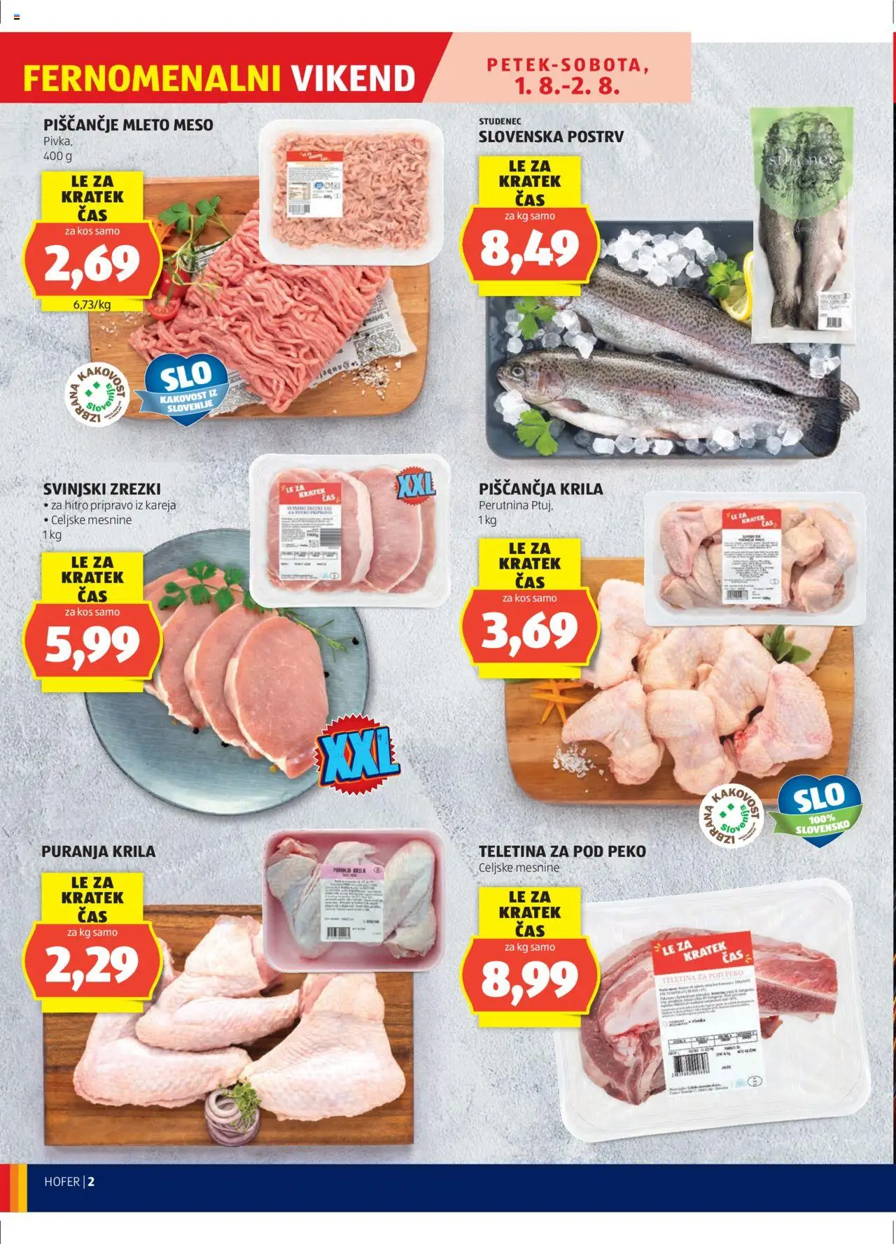 Hofer SI katalog | vrijedi od 31.07.2025 | Stranica: 2 | Proizvodi: Teletina, Meso