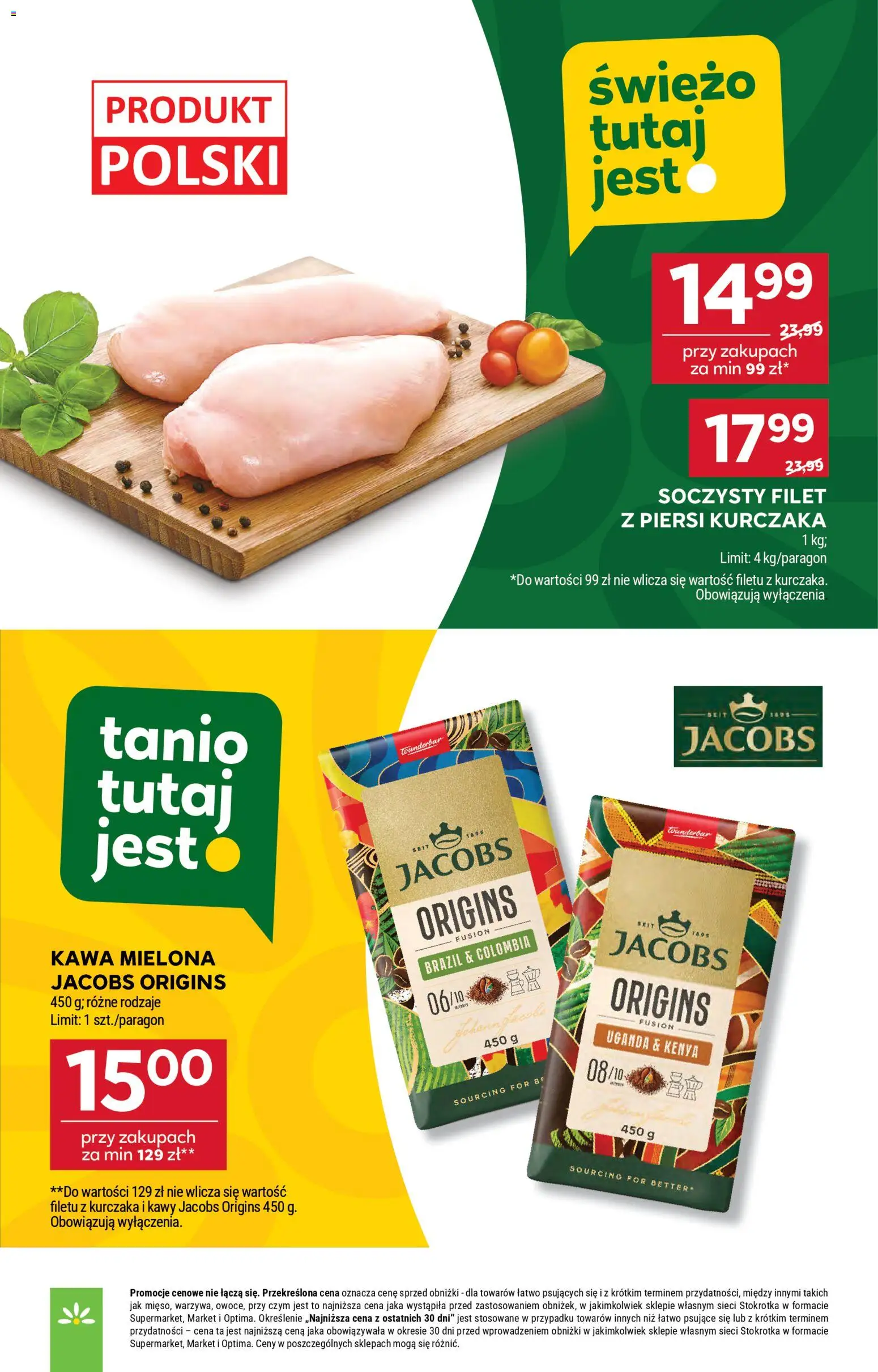 Stokrotka gazetka od 23.04.2026 | Strona: 3 | Produkty: Piersi, Stokrotka, Kawa, Filet z piersi kurczaka