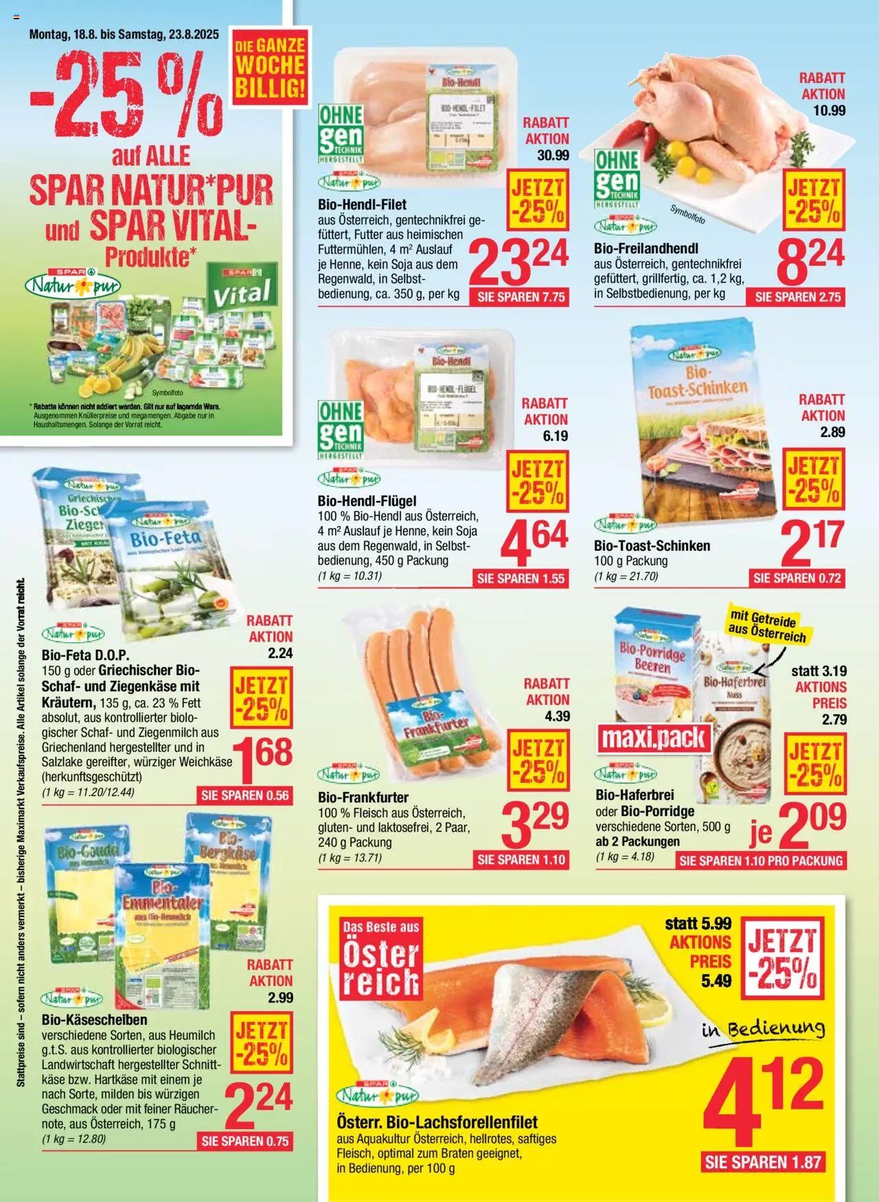 Maximarkt Flugblatt gültig ab 18.08.2025 | Seite: 4 | Produkte: Getreide, Käse