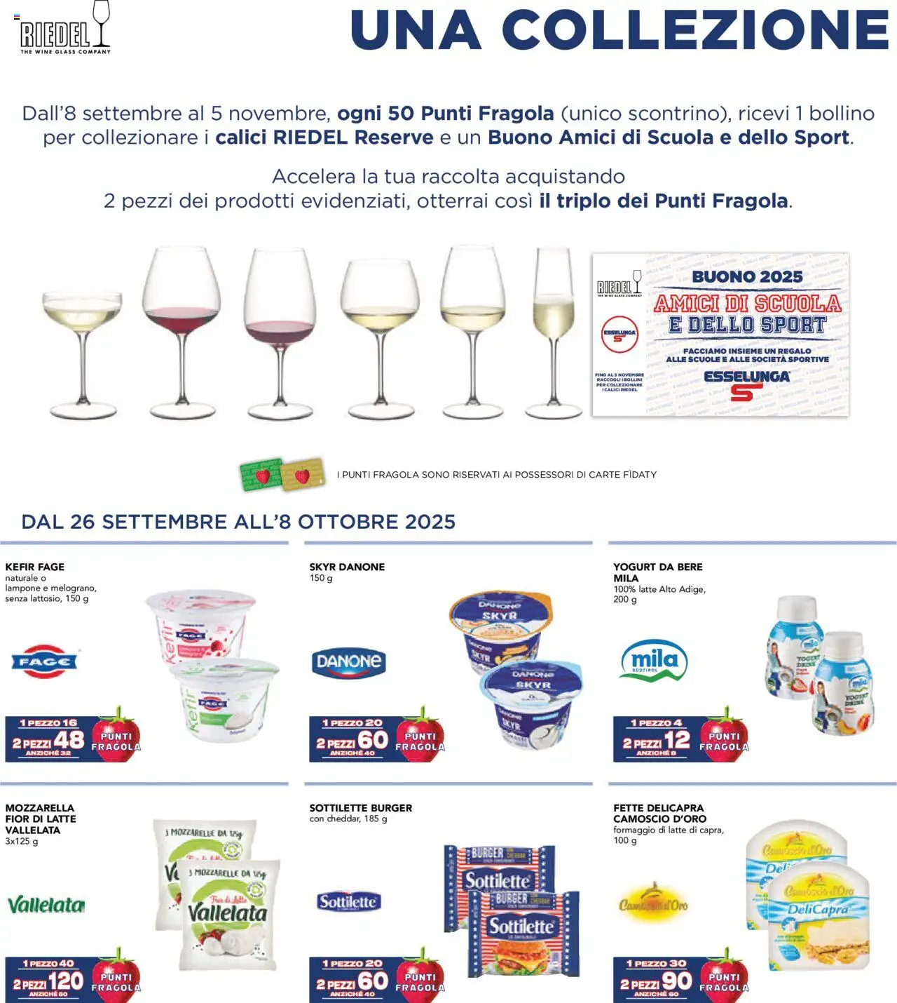 Volantino Esselunga S del 26.09.2025 | Pagina: 20 | Prodotti: Yogurt, Mozzarella, Lampone, The