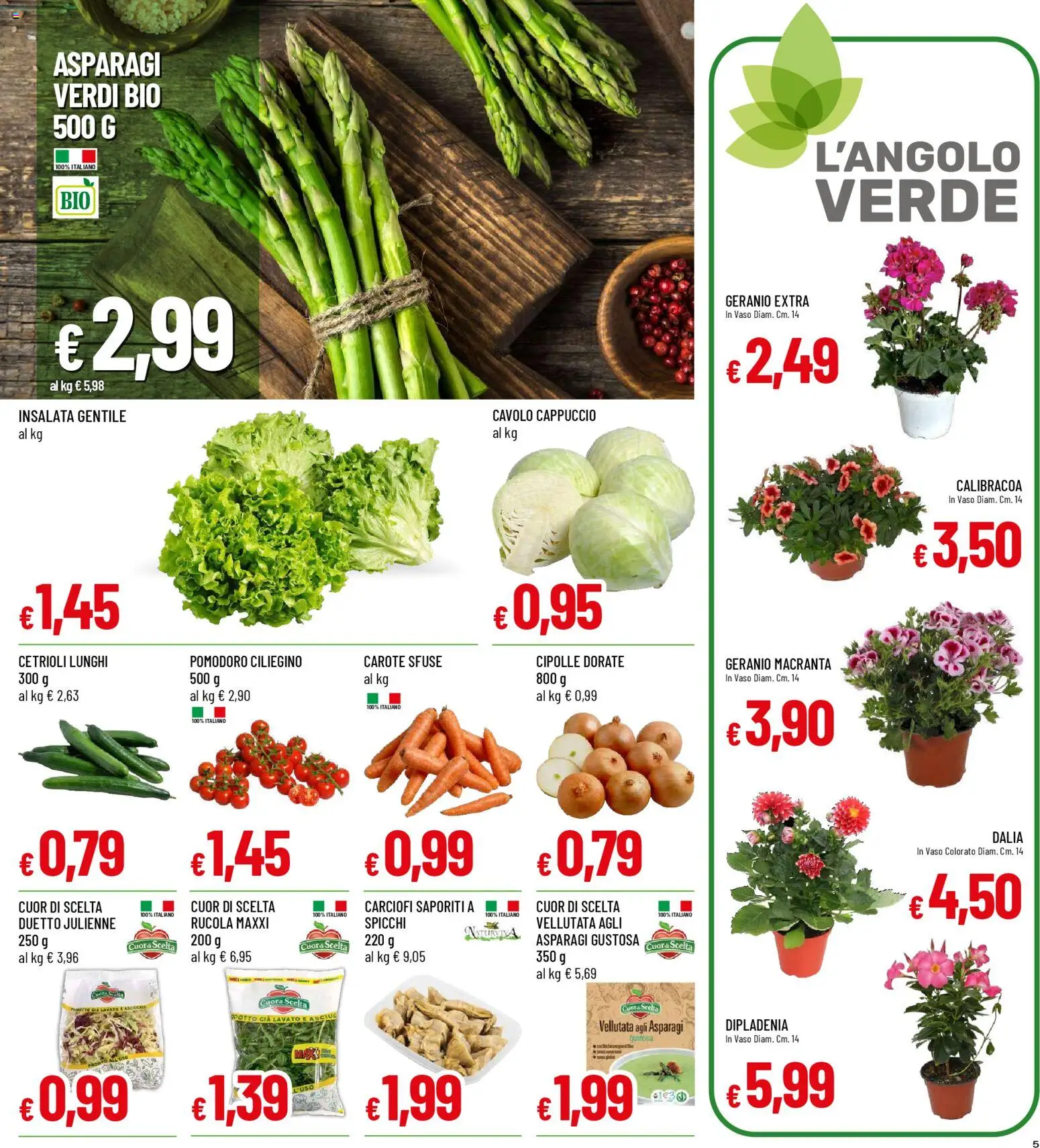 Volantino Galassia del 09.04.2026 | Pagina: 5 | Prodotti: Rucola, Cetrioli, Insalata, Cappuccio
