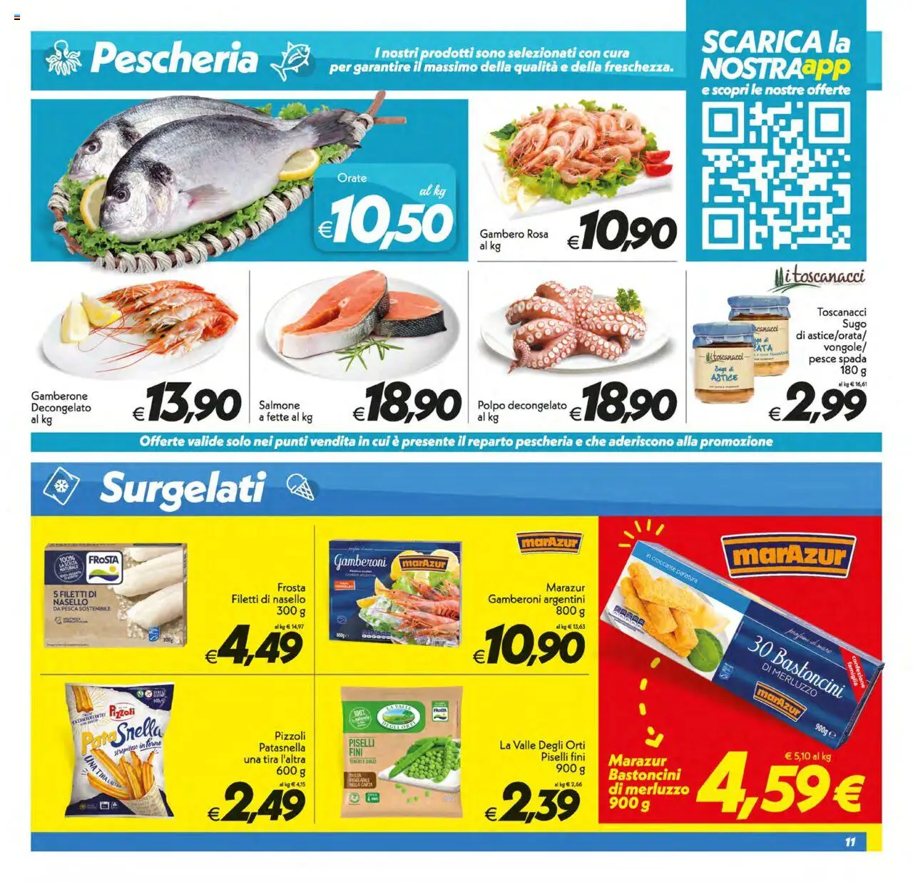 Volantino SuperConveniente del 12.08.2025 | Pagina: 11 | Prodotti: Pesca, Astice, Nasello, Pesce spada