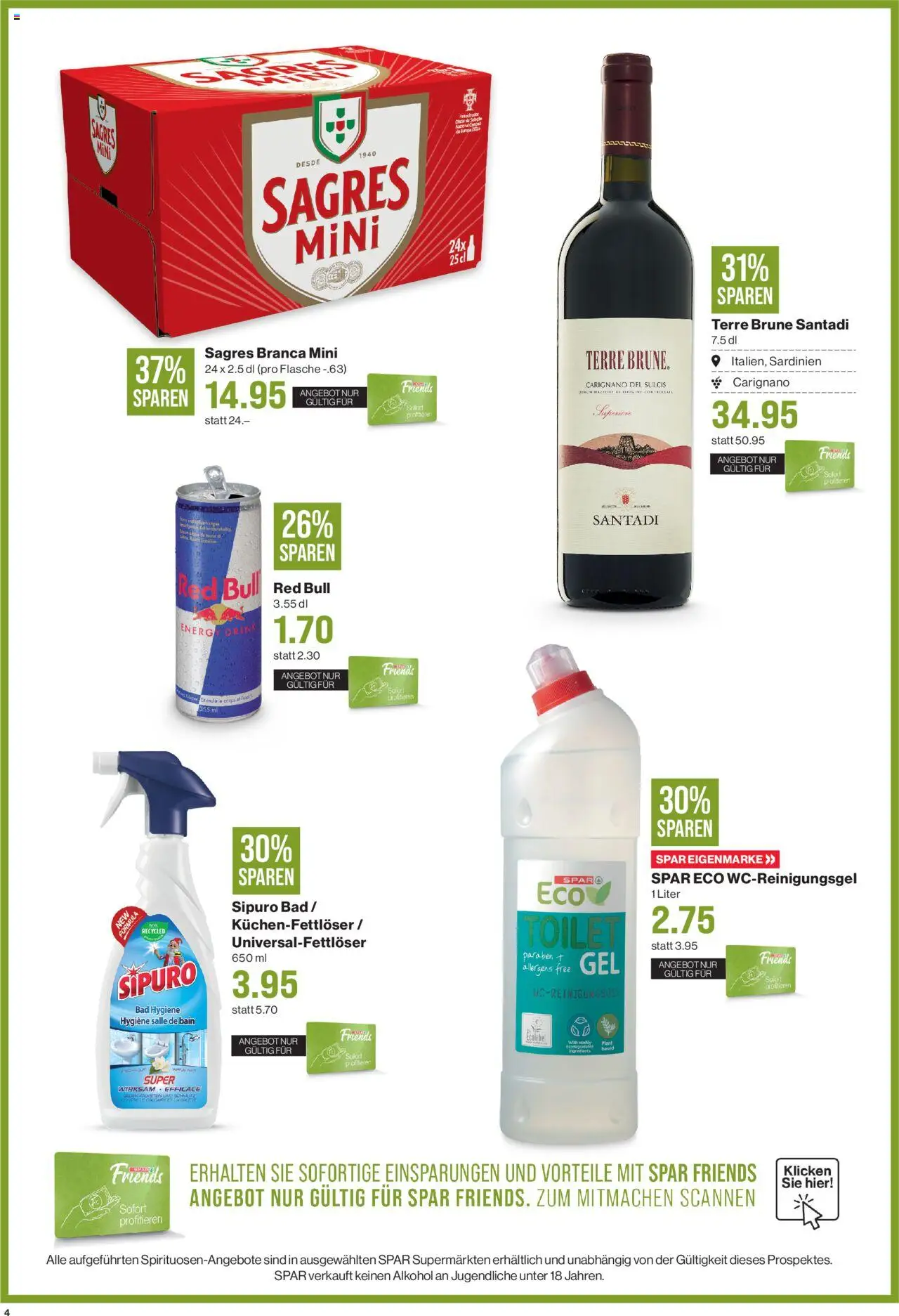SPAR Aktionen ab 14.08.2025 | Seite: 4 | Produkte: Red bull, Bad