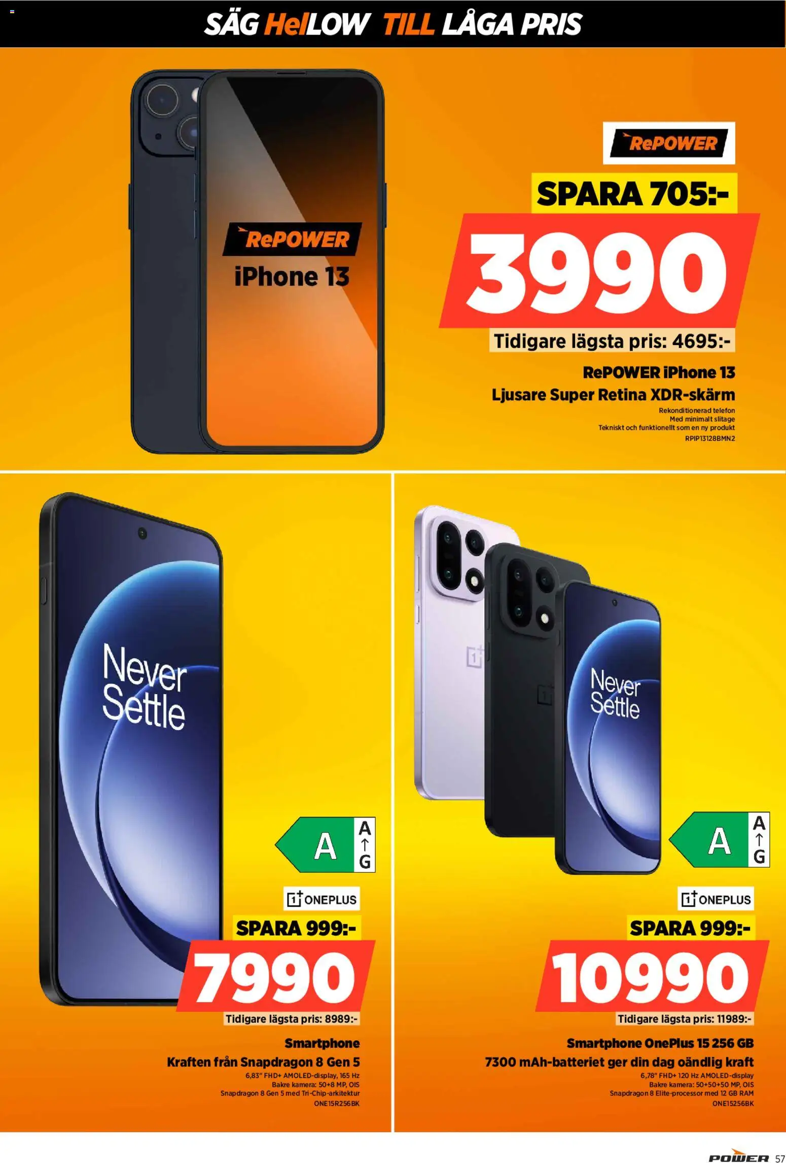 Power reklamblad aktuell från 02.03.2026 | Sida: 57 | Produkter: Såg, Telefon, Smartphone, Kamera