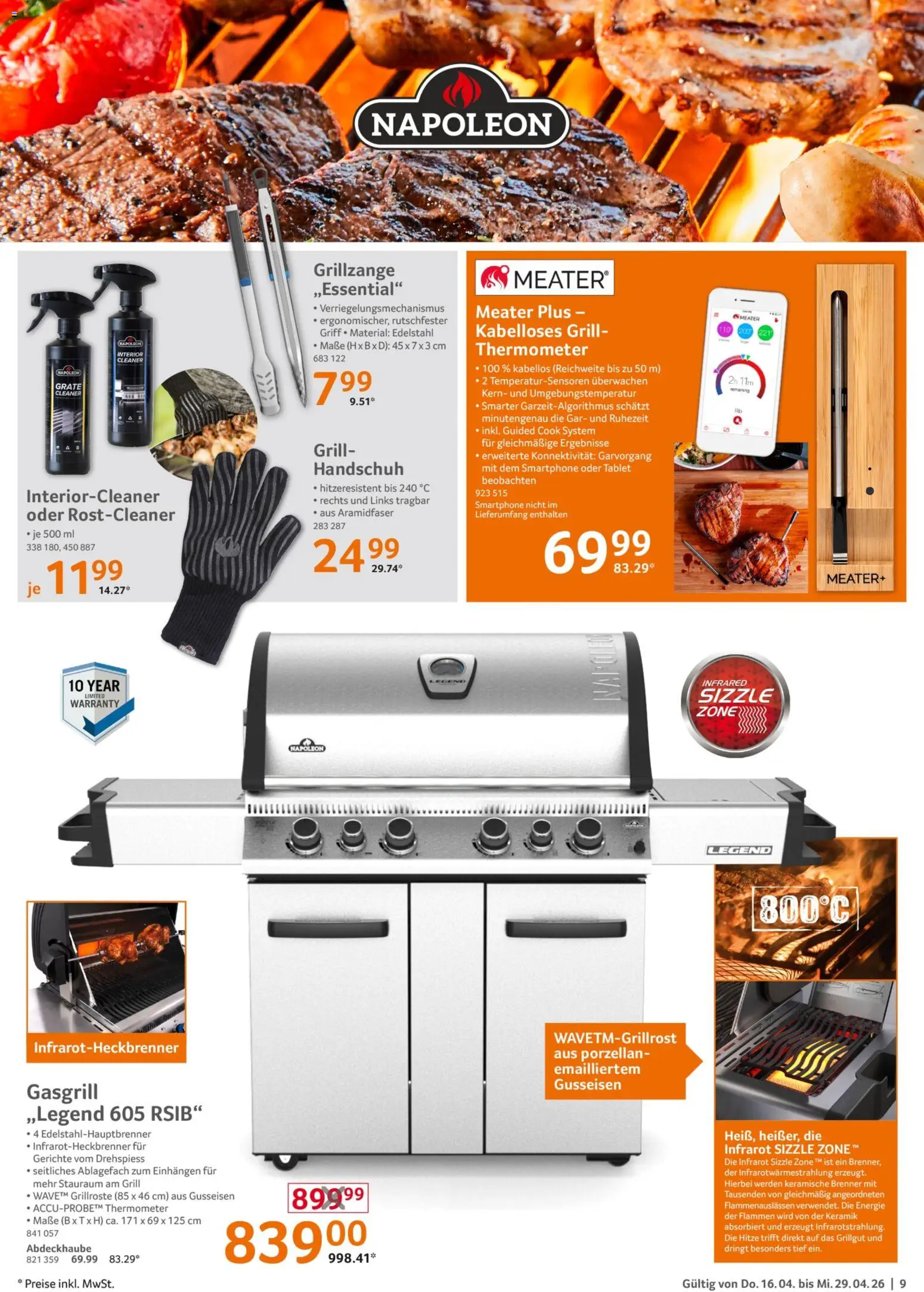 Selgros Grillsaison – gültig ab 16.04.2026 | Seite: 9 | Produkte: Grill, Thermometer, Smartphone, Tablet