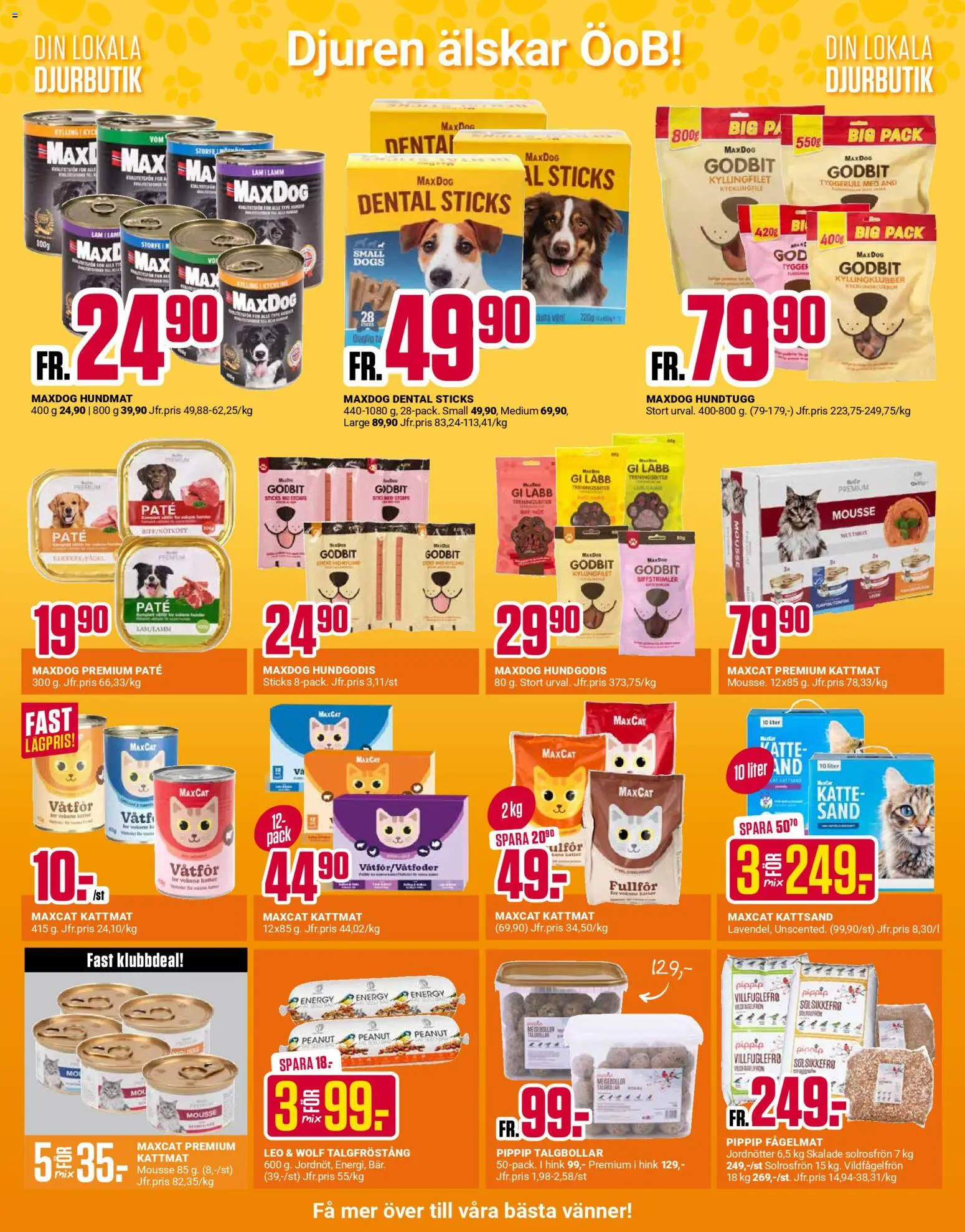 ÖoB reklamblad aktuell från 16.03.2026 | Sida: 12 | Produkter: Mousse, Fågelmat, Hink, Kattmat