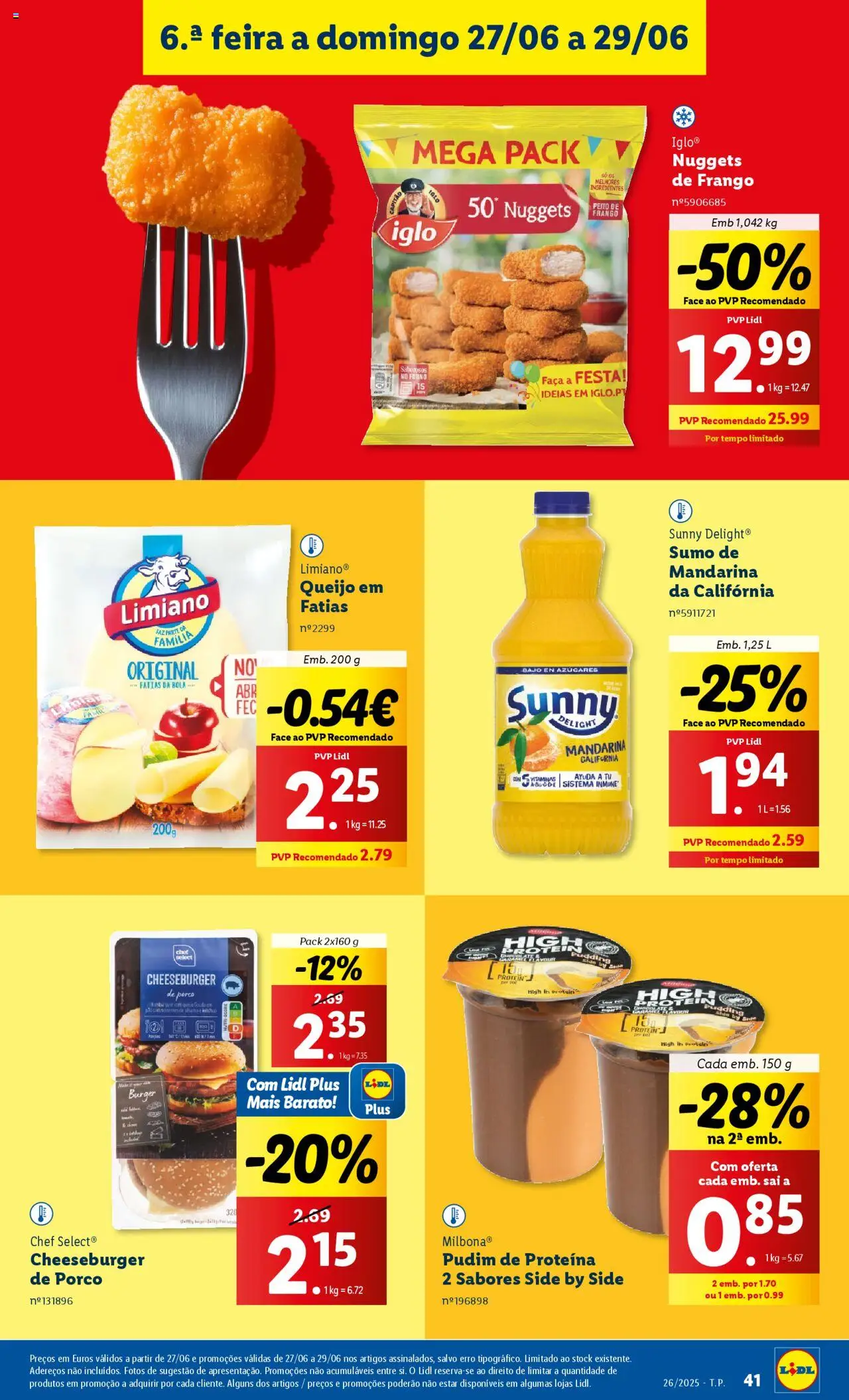 Lidl folheto │ válido de 23.06.2025 | Página: 41 | Produtos: Faca, Capitão iglo, Queijo, Nuggets