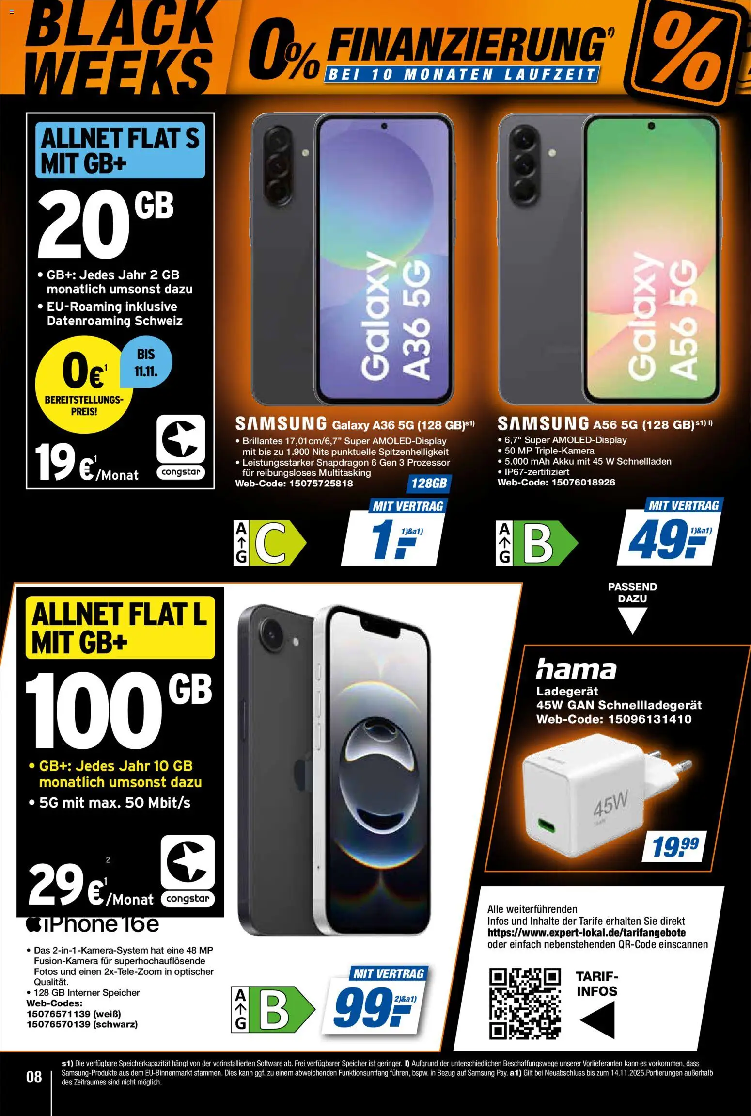 Expert - Black Friday – gültig ab 07.11.2025 | Seite: 8 | Produkte: Samsung, Iphone, Ladegerät