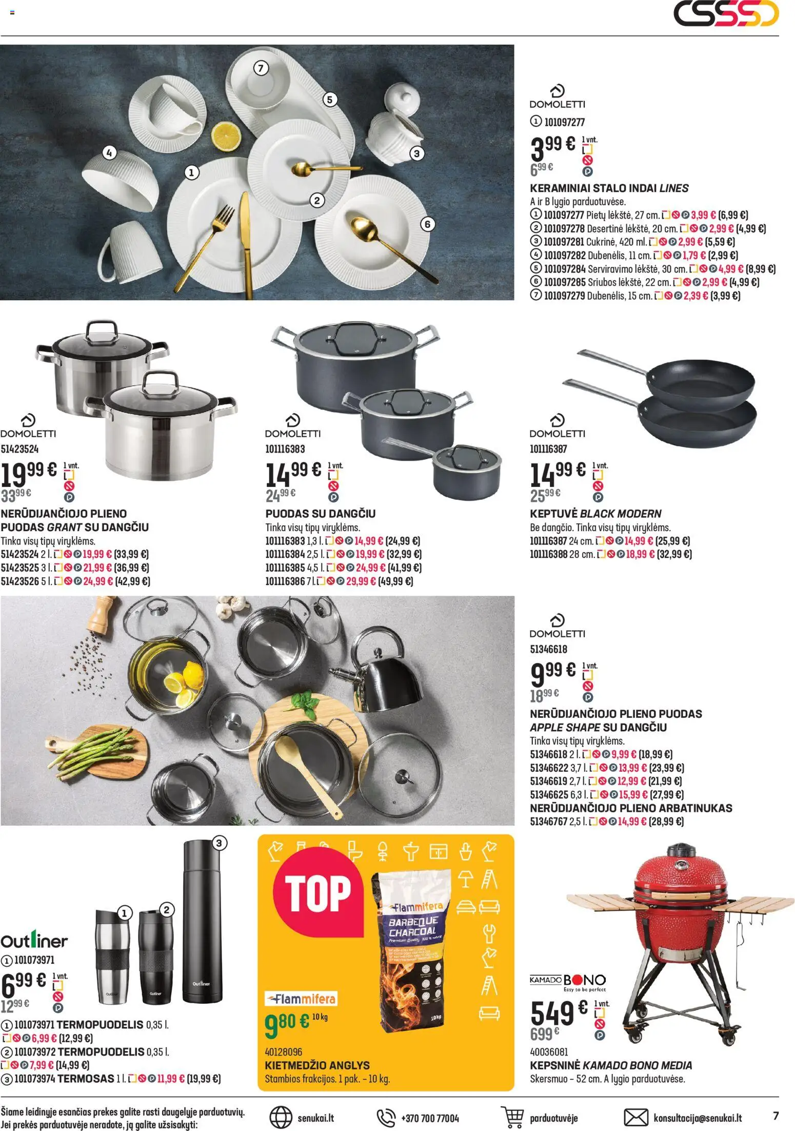 Senukai akcijos nuo 12.11.2025 | Puslapis: 7 | Prekių: Keptuvė, Puodas, Indai