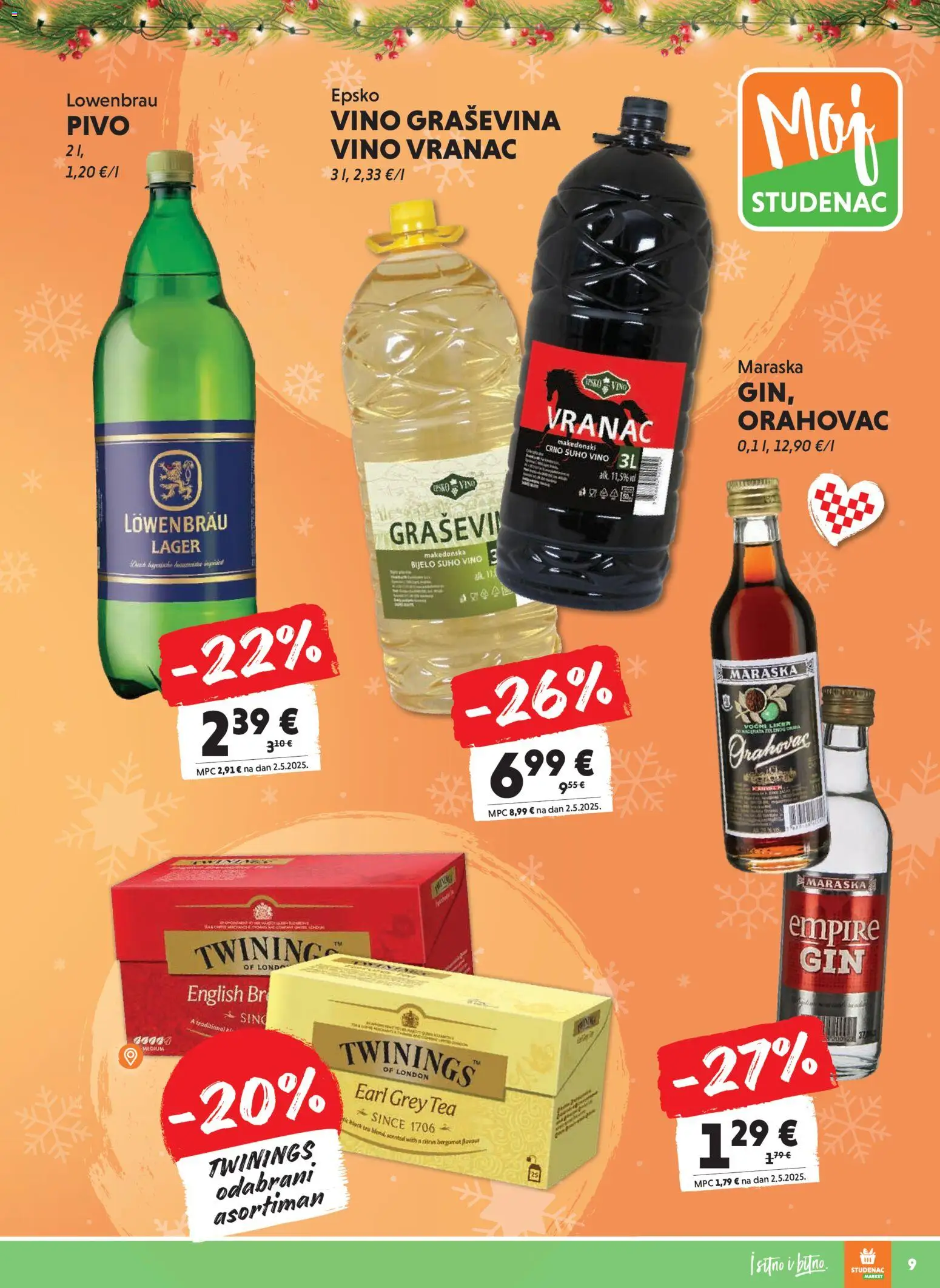 Studenac katalog | vrijedi od 26.12.2025 | Stranica: 9 | Proizvodi: Vino, Pivo