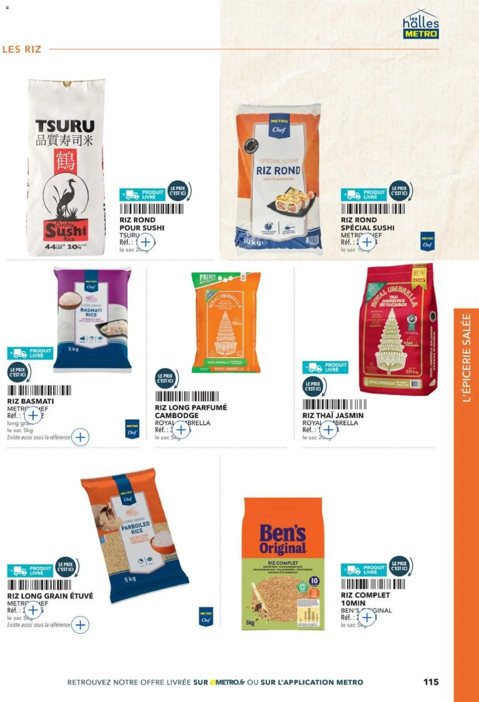 {H1} | Page: 115 | Produits: Sac, Riz basmati, Riz, Livre