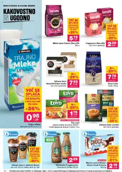 Novi Mercator katalog ponudbe – veljaven od 18.09.2025 | Stran: 18 | Izdelki: Mlečna rezina, Kos, Kava, Caj