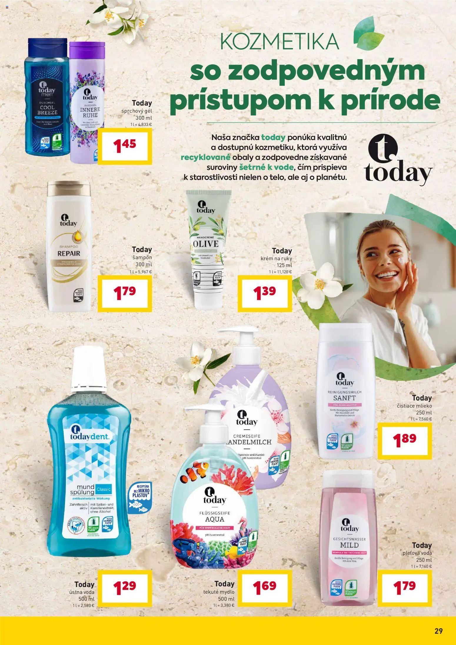 Nové Billa akcie – leták je platný od 07.04.2026 | Strana: 29 | Produkty: Mydlo, Sprchový gél, Ústna voda, Alkohol