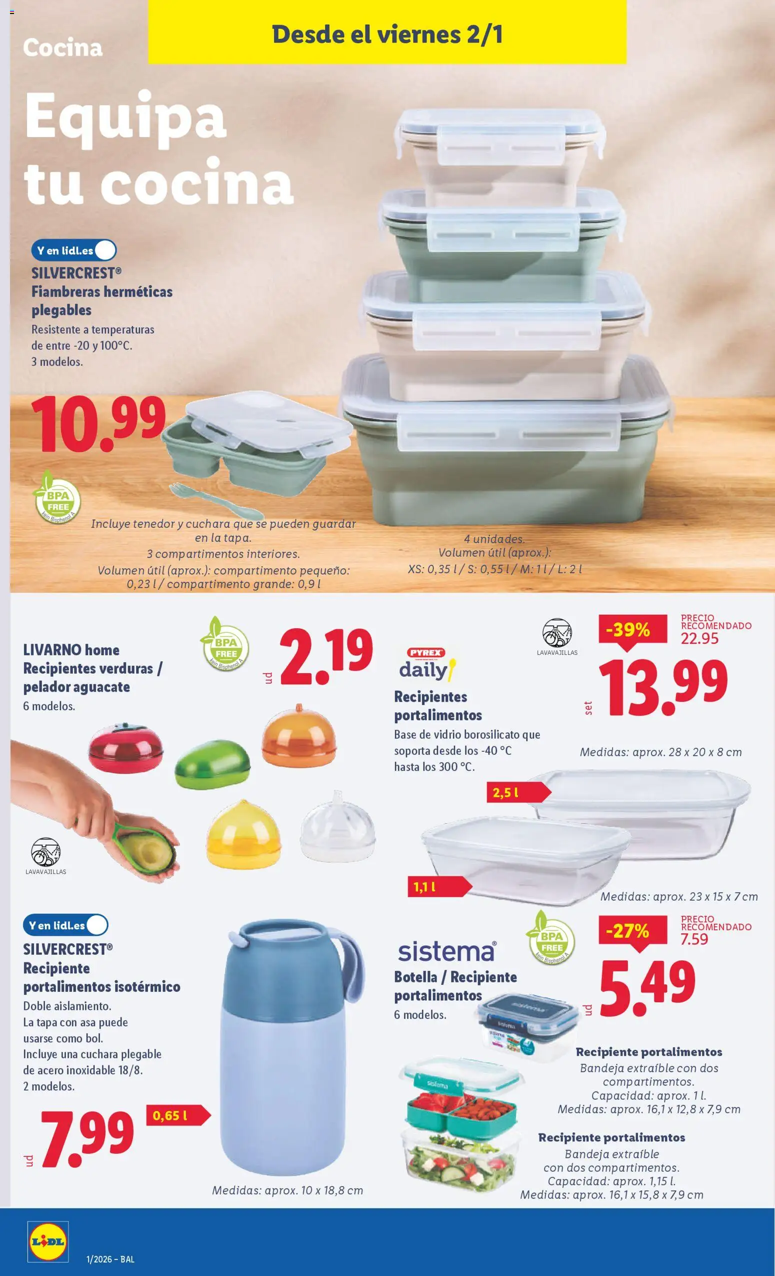 Lidl folleto de bazar │ válido desde el 29.12.2025 | Página: 16 | Productos: Cocina, Lavavajillas, Bandeja