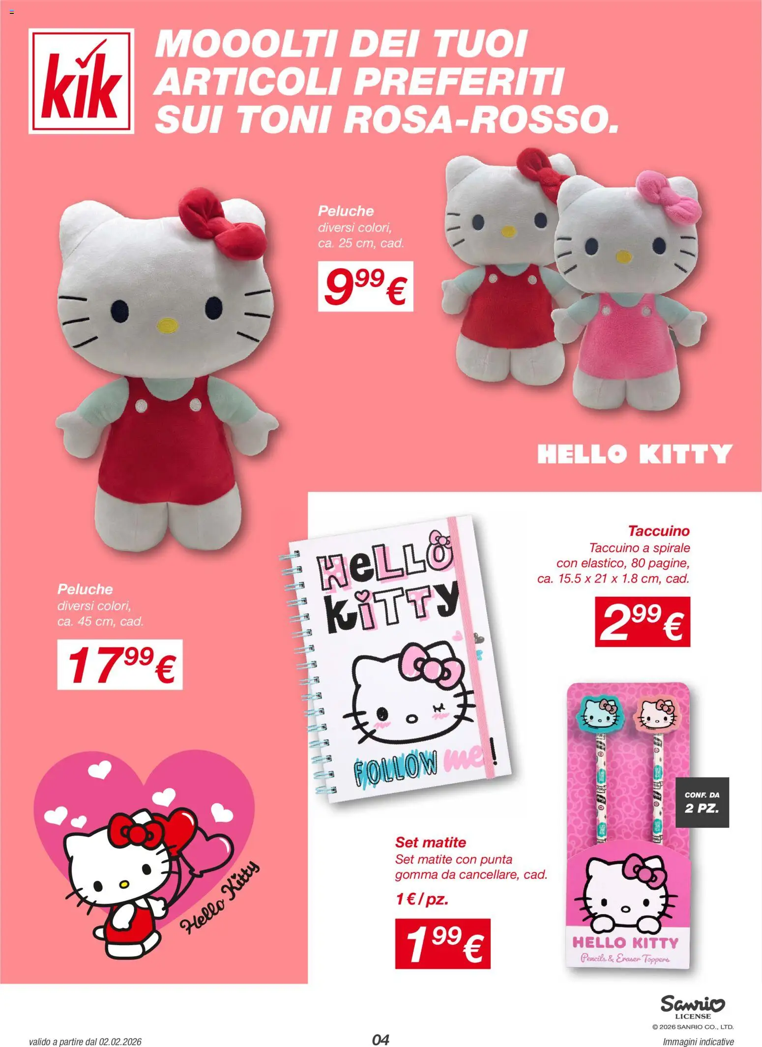 Volantino KiK del 02.02.2026 | Pagina: 4 | Prodotti: Peluche