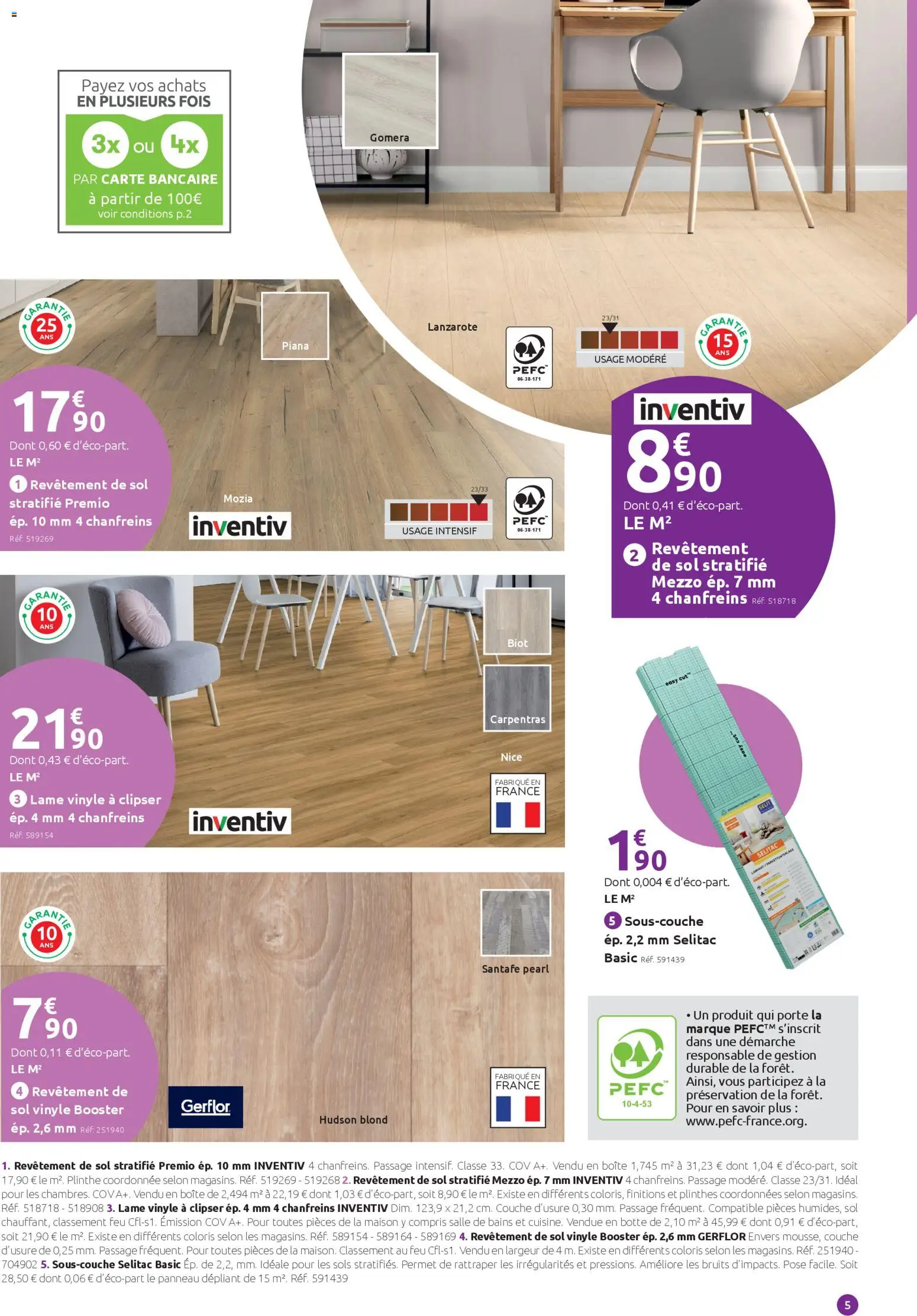 {H1} | Page: 5 | Produits: Plinthe, Porte