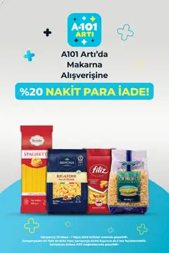 25.04.2026 tarihinden itibaren geçerli olan A101 kataloğu önizlemesi | Sayfa: 3 | Ürünler: Makarna