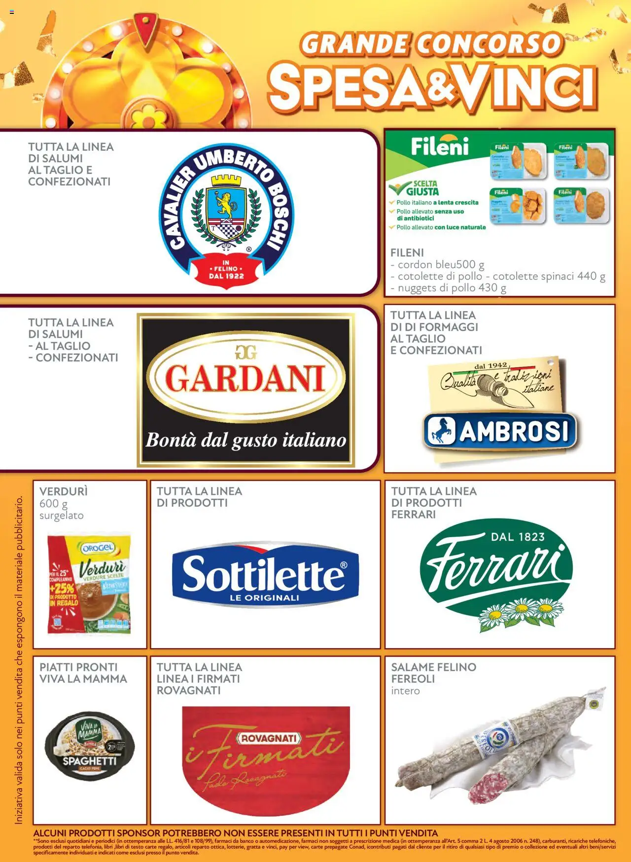 Volantino Conad del 08.10.2025 | Pagina: 6 | Prodotti: Salame, Nuggets, Verdure, Spinaci