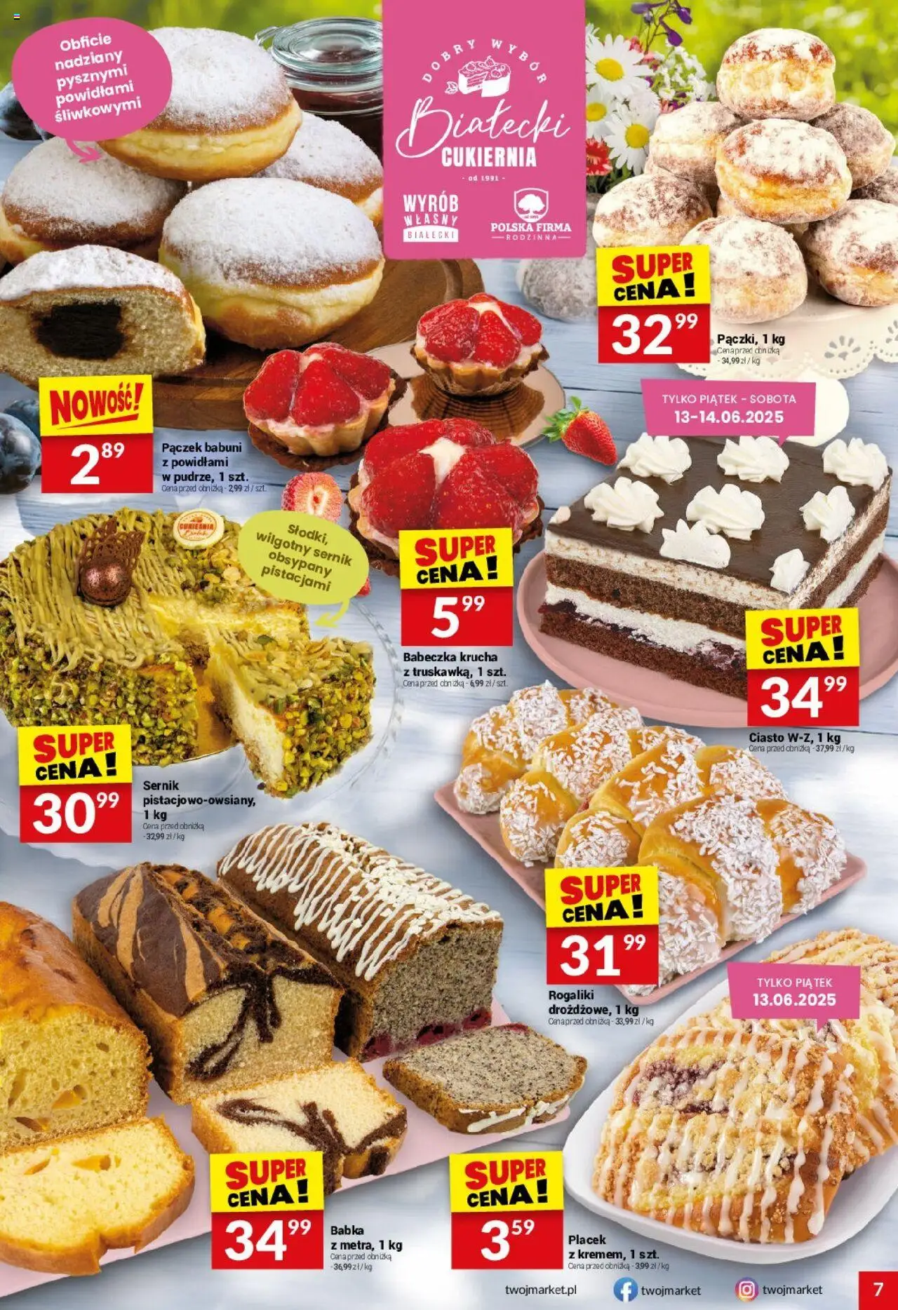 Twój Market Gazetka od 11.06.2025 | Strona: 7 | Produkty: Ciasto, Donut, Babka