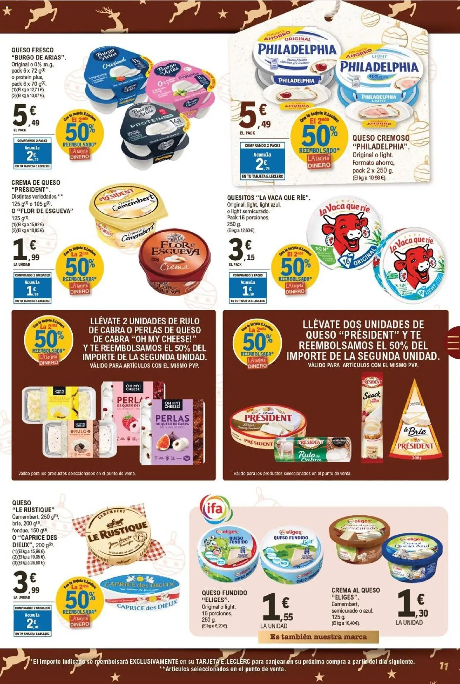 E.Leclerc folleto │ válido desde el 15.12.2025 | Página: 11 | Productos: Γραβάτα, Queso, Queso fresco, Té